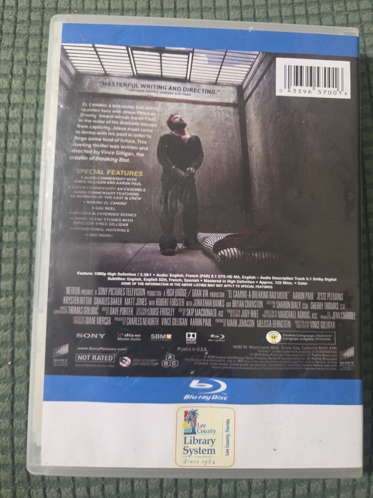 El Camino (Blu-ray) Ex-library Copy Rare OOP Breaking Bad Movie HTF