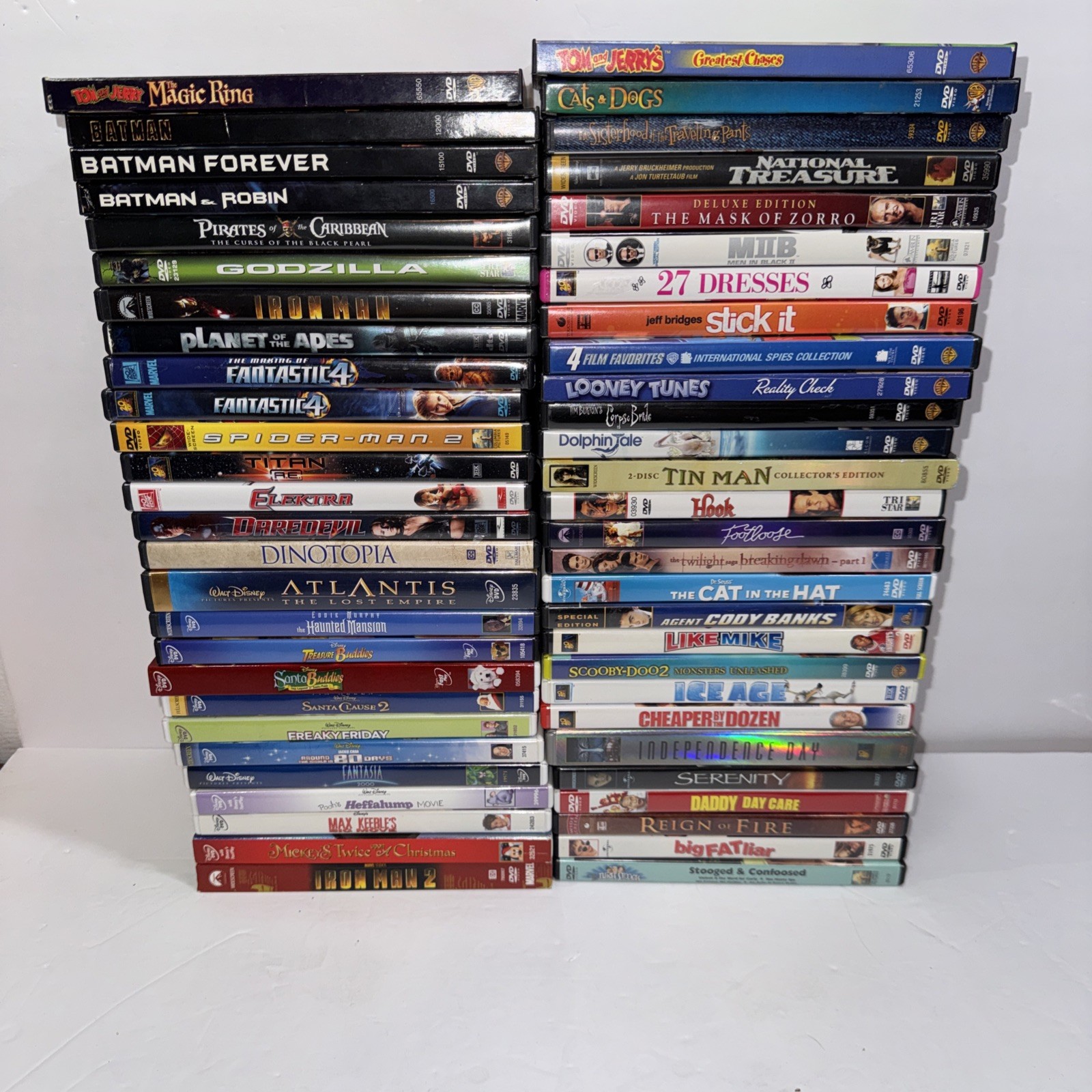 Huge DVD Lot 50+ Movies Blockbusters Disney Superhero Family Kids Film