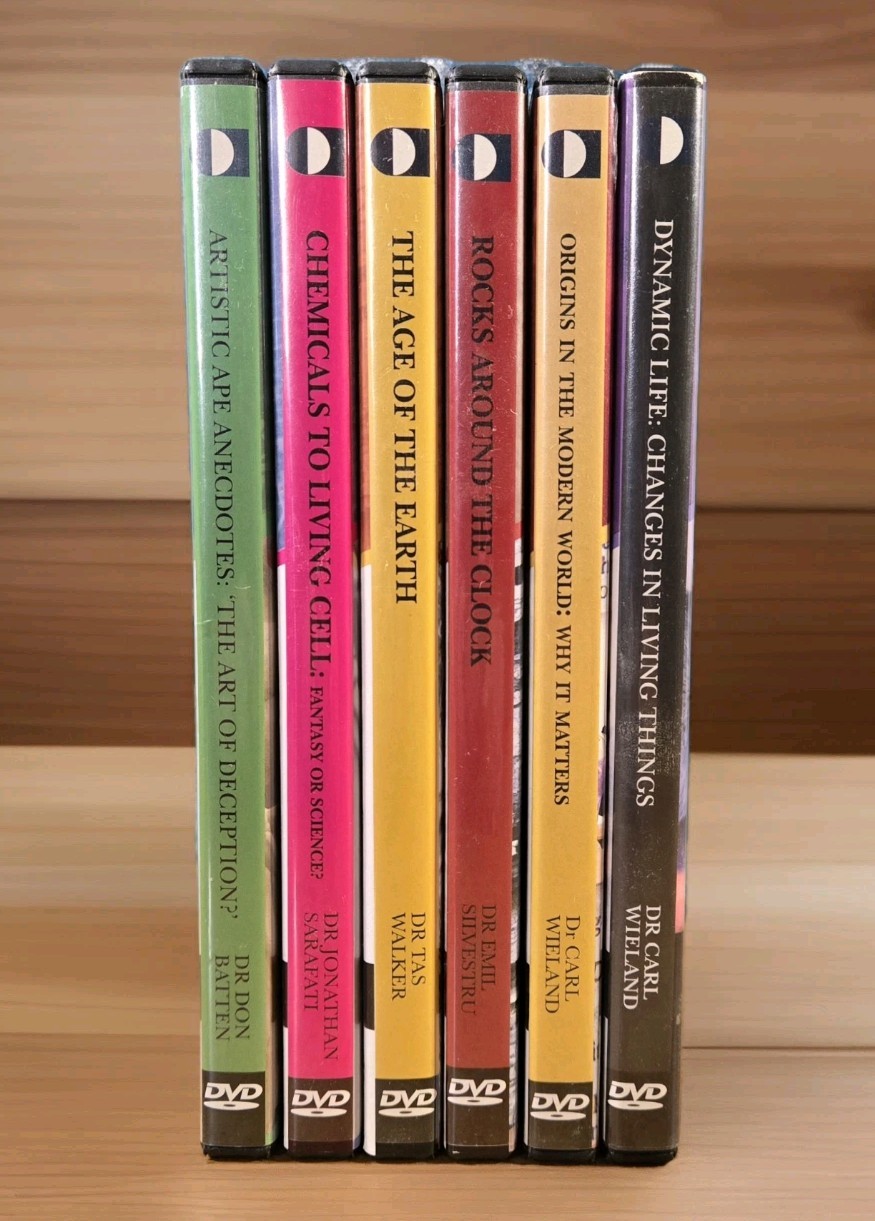 Creation Ministries International 6 DVD Lot Various Topics/Speakers Excl. Cond.