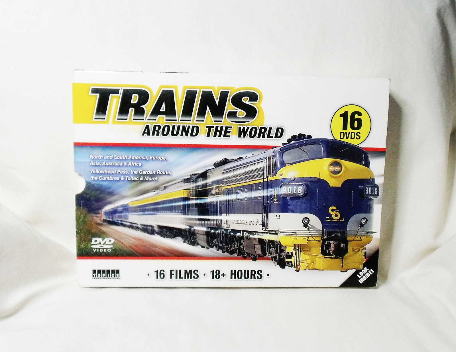 Trains Around the World 16 DVD Set 18 hrs 55 min total railroad railway train RR