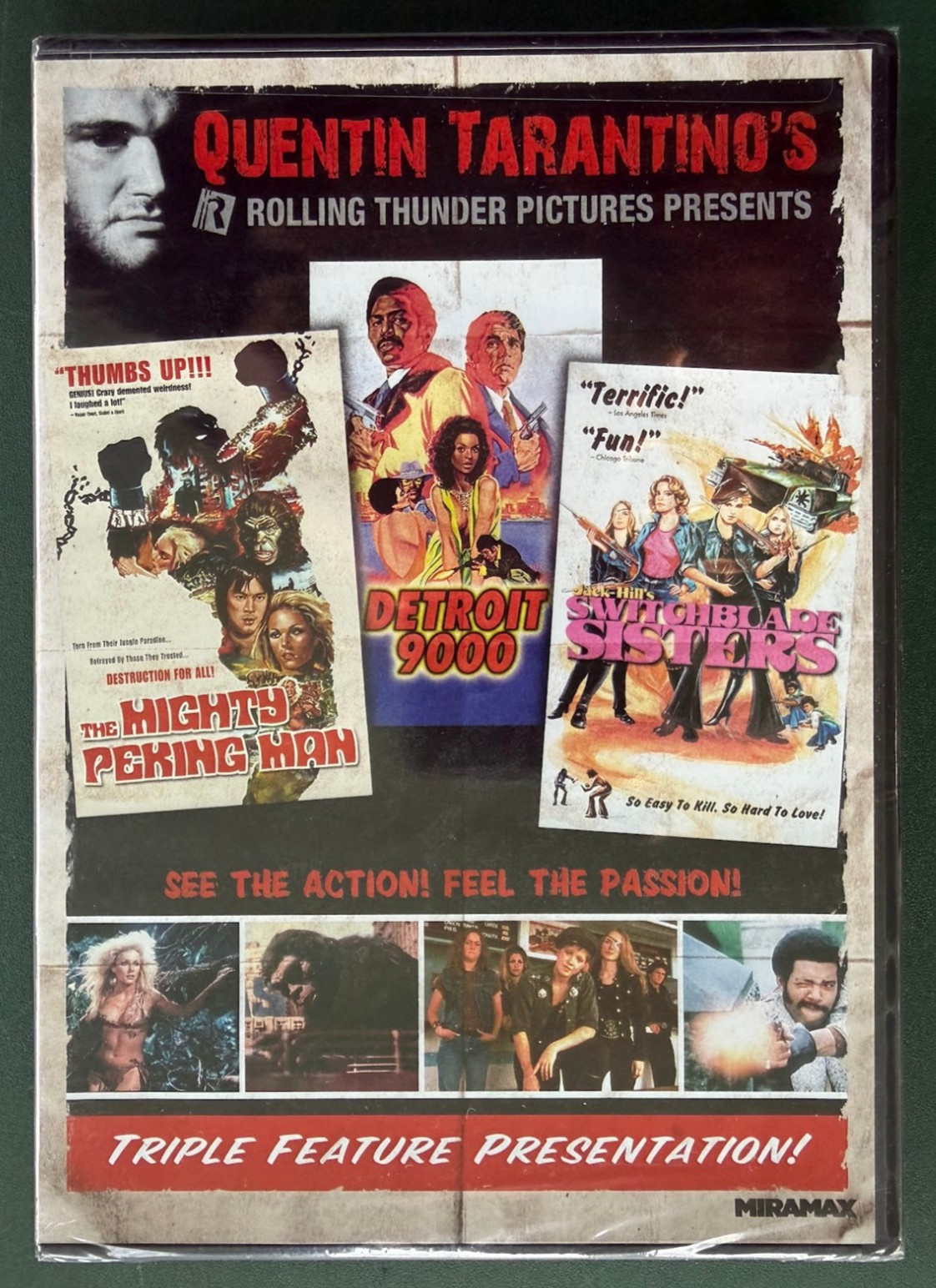 Quentin Tarantino Rolling Thunder Triple Feature (DVD) MINT, SEALED, Ohio seller