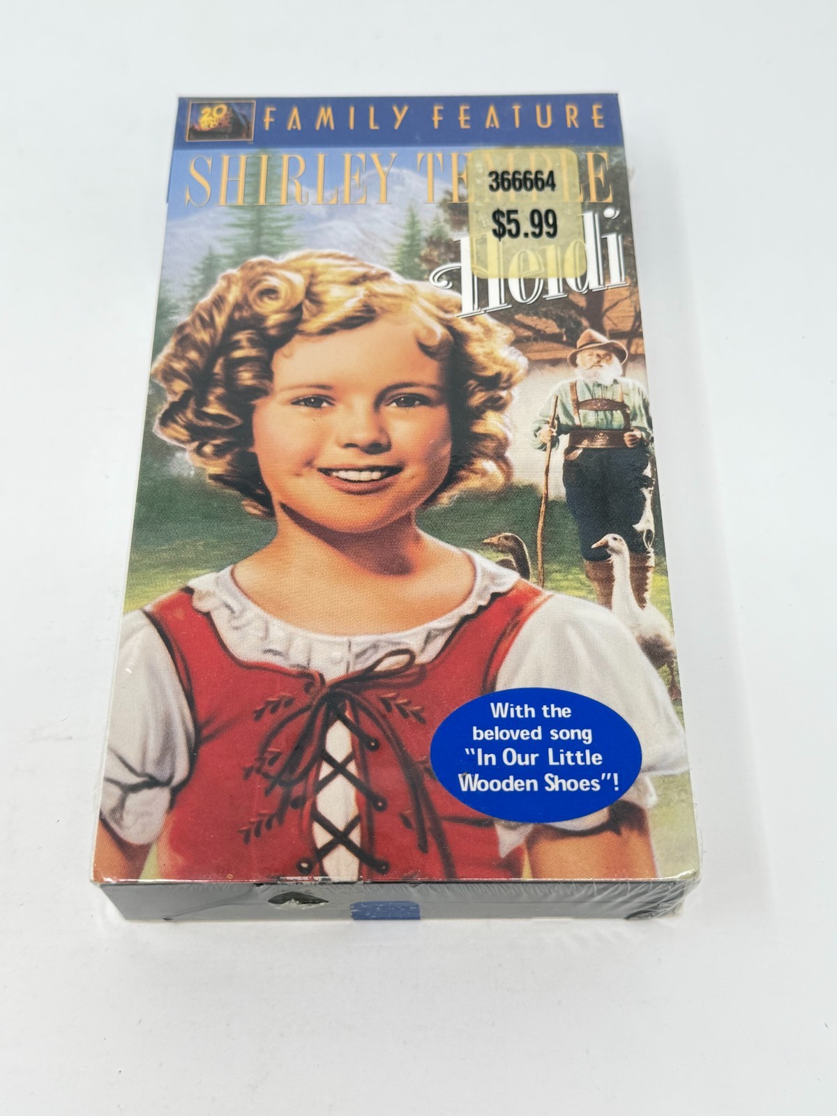 Shirley Temple Drama Musical HEIDI (1937) Sealed VHS Family Feature Colorized