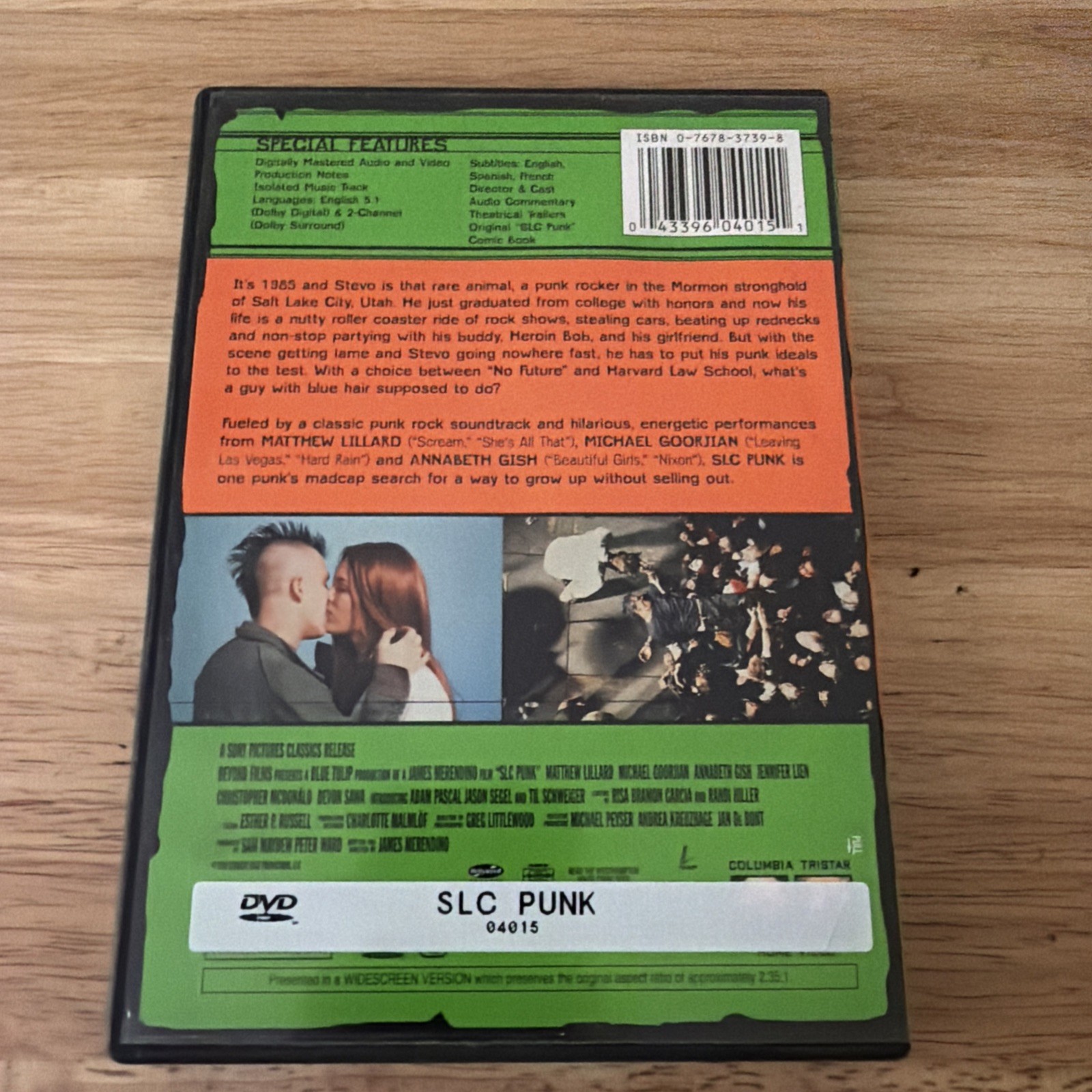 SLC Punk (DVD, 1999) Matthew Lillard, Annabeth Gish RARE OOP Authentic US