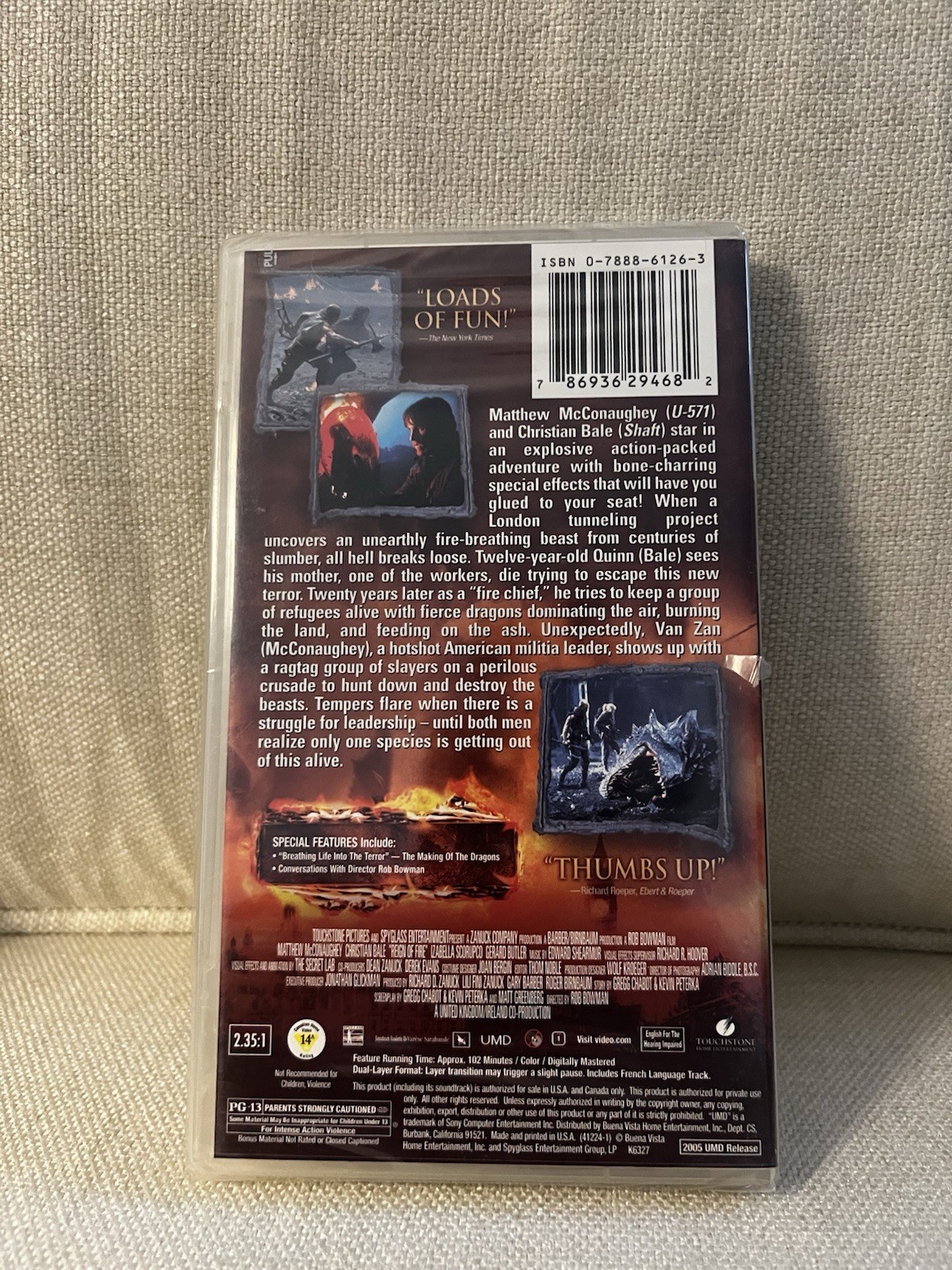 Reign of Fire UMD Video PSP Matthew McConaughey Christian Bale PG-13 NEW SEALED