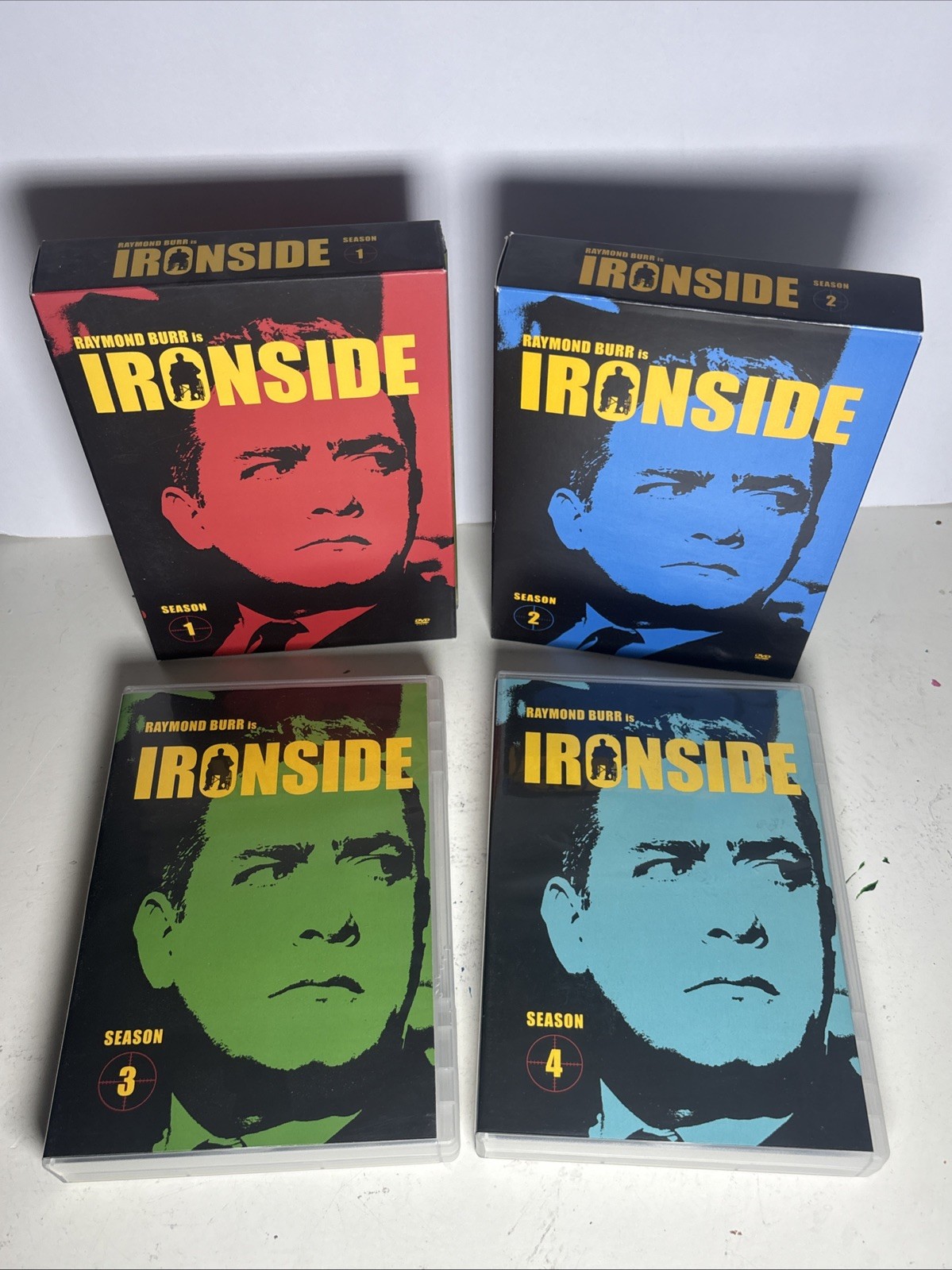 Ironside: Complete Seasons 1 2 3 4 DVD Box Sets Lot Raymond Burr 1967-1970 VGC