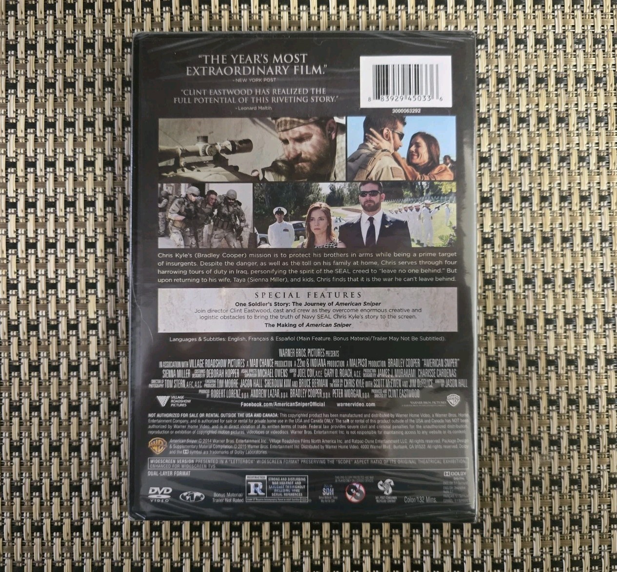 American Sniper DVD ~ BRAND NEW SEALED ~ FREE SHIPPING