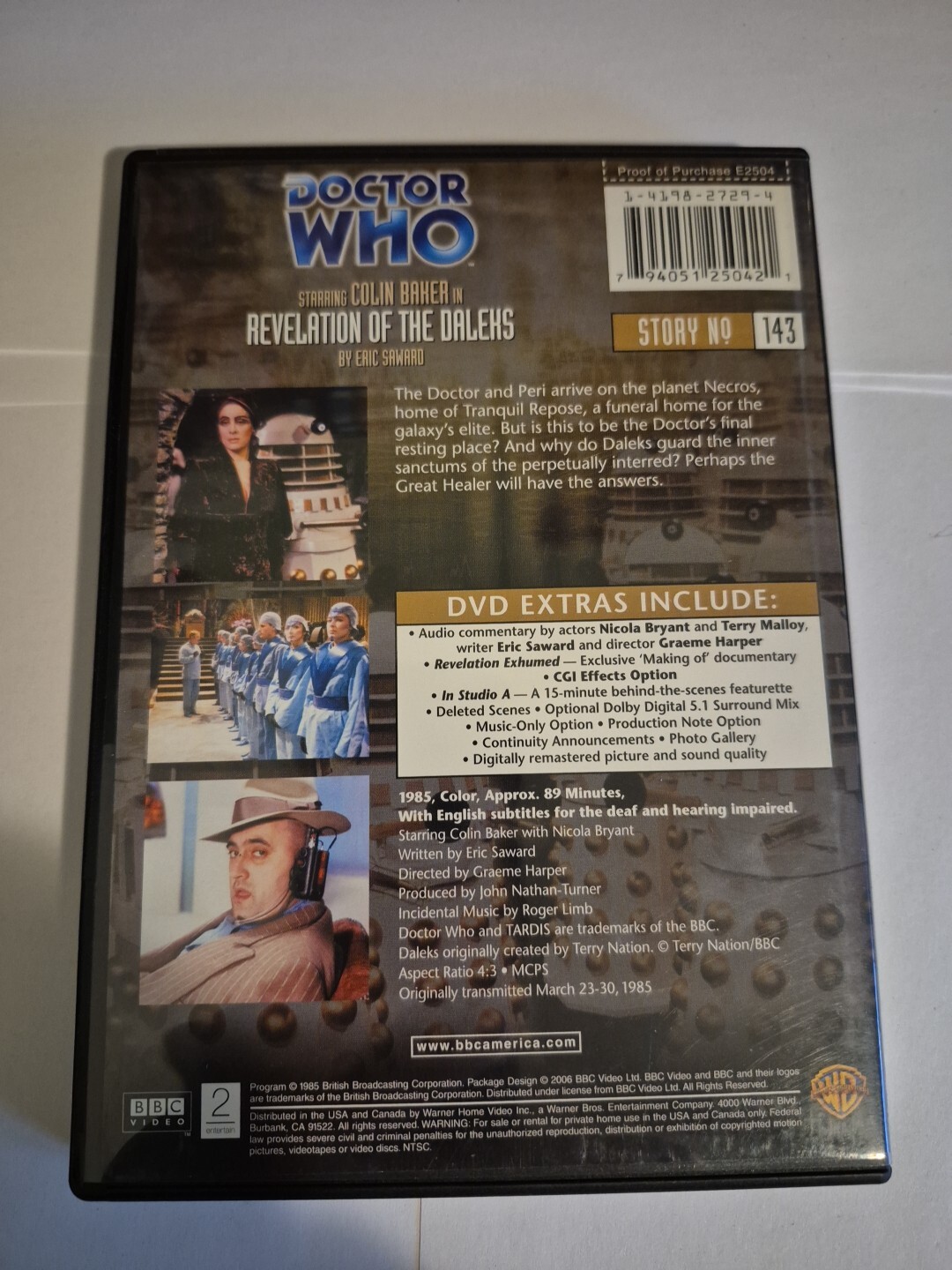 Doctor Who: Revelation of the Daleks DVD Colin Baker Years 1984-1986 Story 143