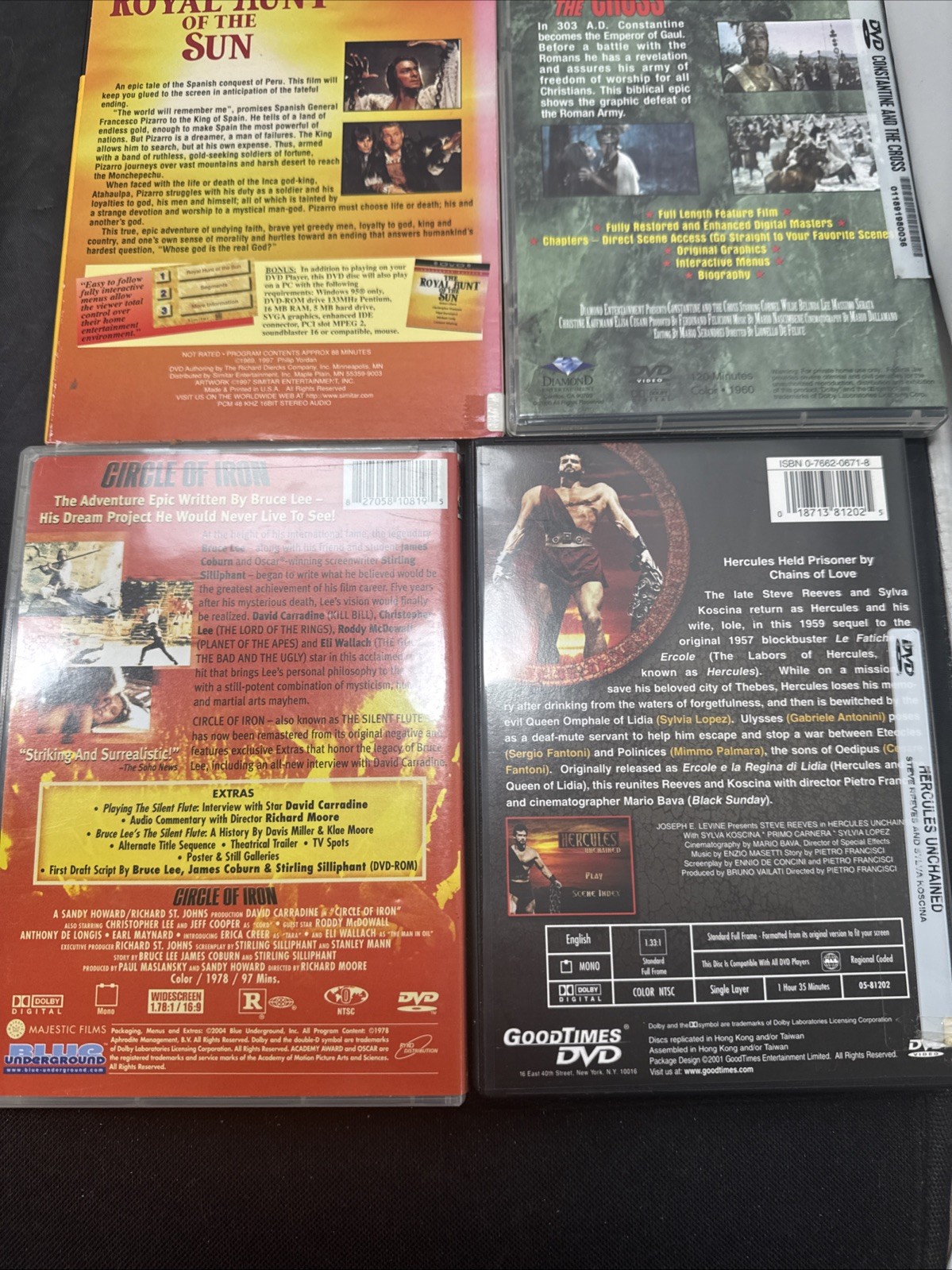 Classic Historical DVD Movie Bundle Hercules Unchained, Samson & Delilah + Lot 7