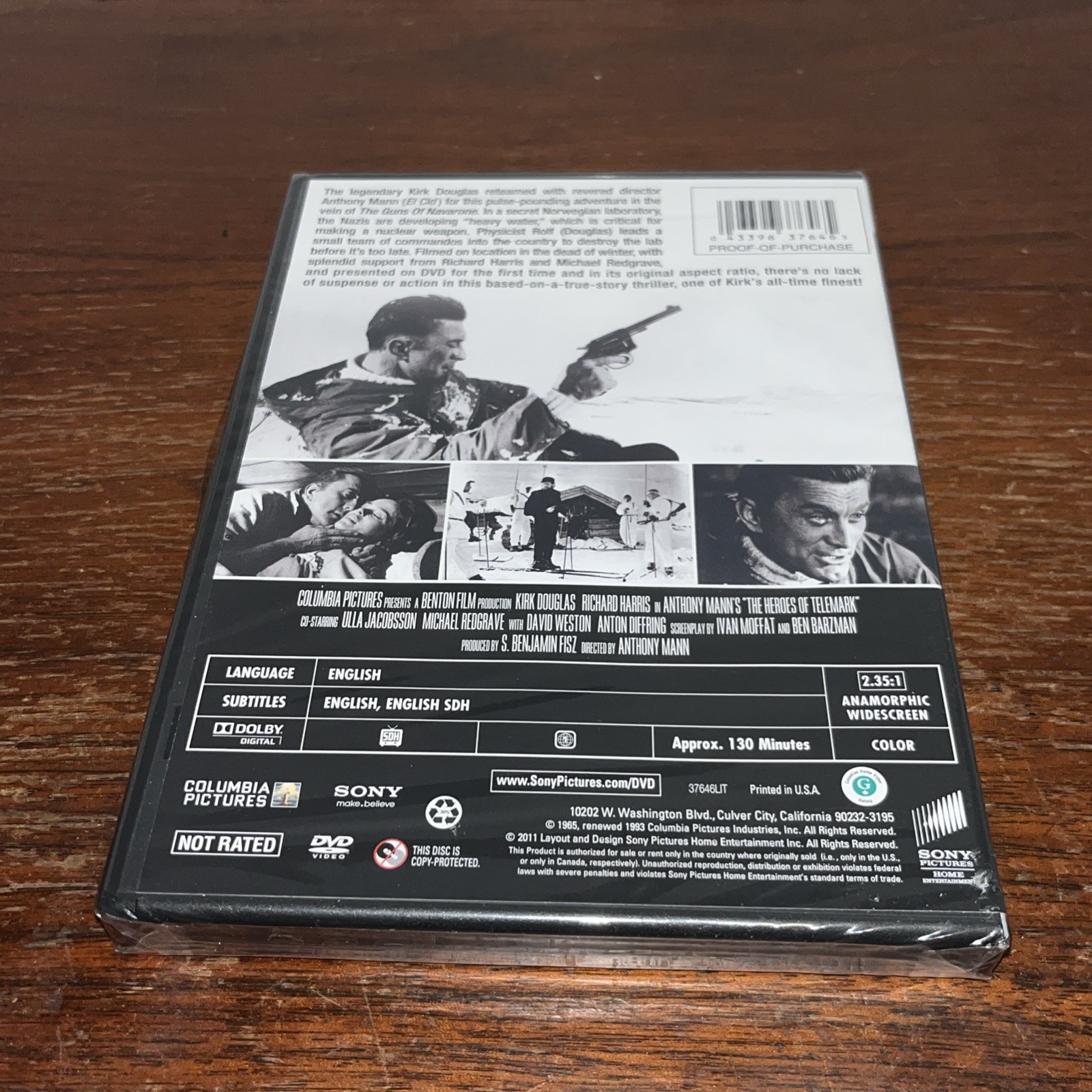 The Heroes of Telemark (DVD, 1965) New – Kirk Douglas – Richard Harris – Classic