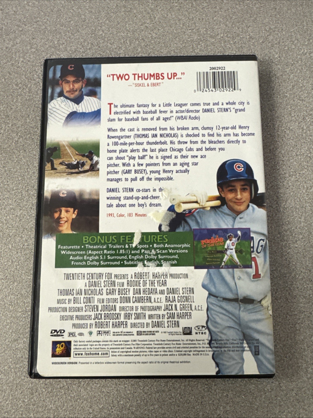 Rookie of the Year (DVD, 2006, Widescreen Checkpoint)