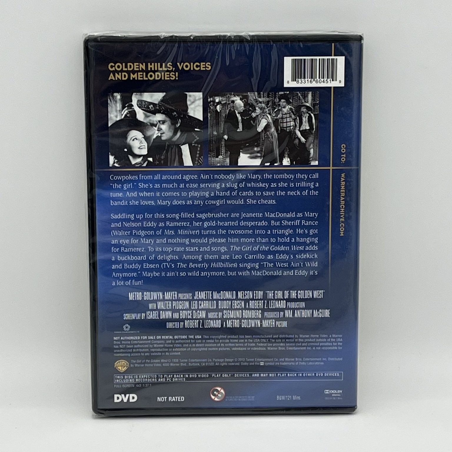 The Girl of the Golden West (DVD, 1938) Jeanette MacDonald Nelson Eddy – New