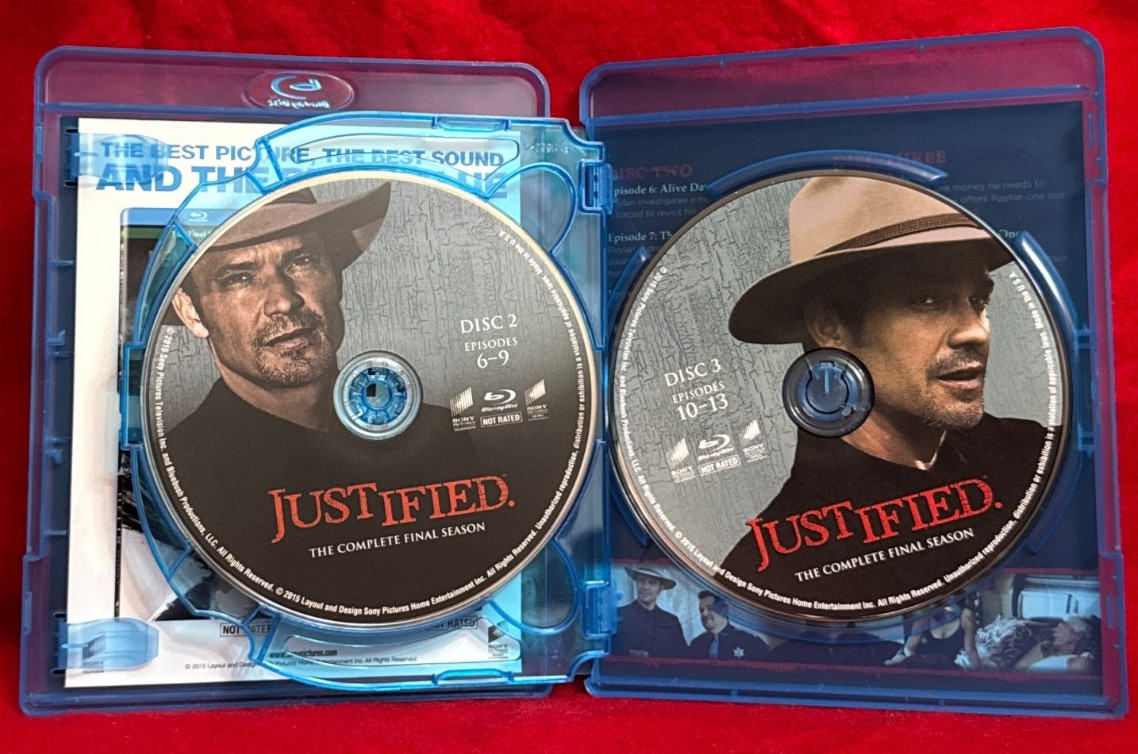 Justified The Complete Final Season Blu-ray 3 Disc Set Timothy Olyphant TV Serie