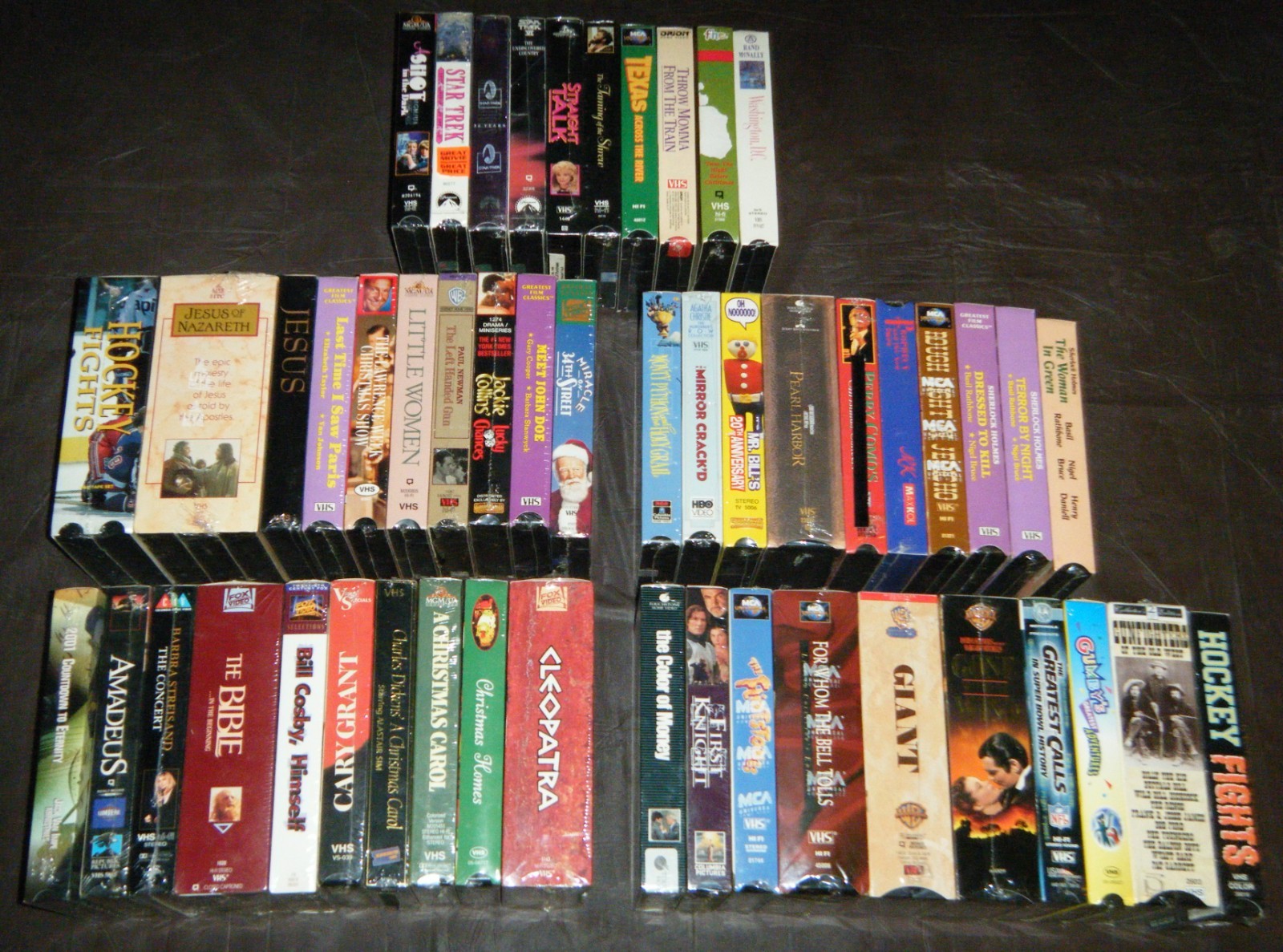 VHS Lot of 50 New Factory Sealed Assorted Titles/Movies (60 Video Cassettes)!