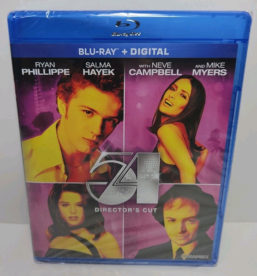 54 (Blu-ray, 1998, Director’s Cut) NEW, SEALED, Mike Myers, Salma Hayek, OOP