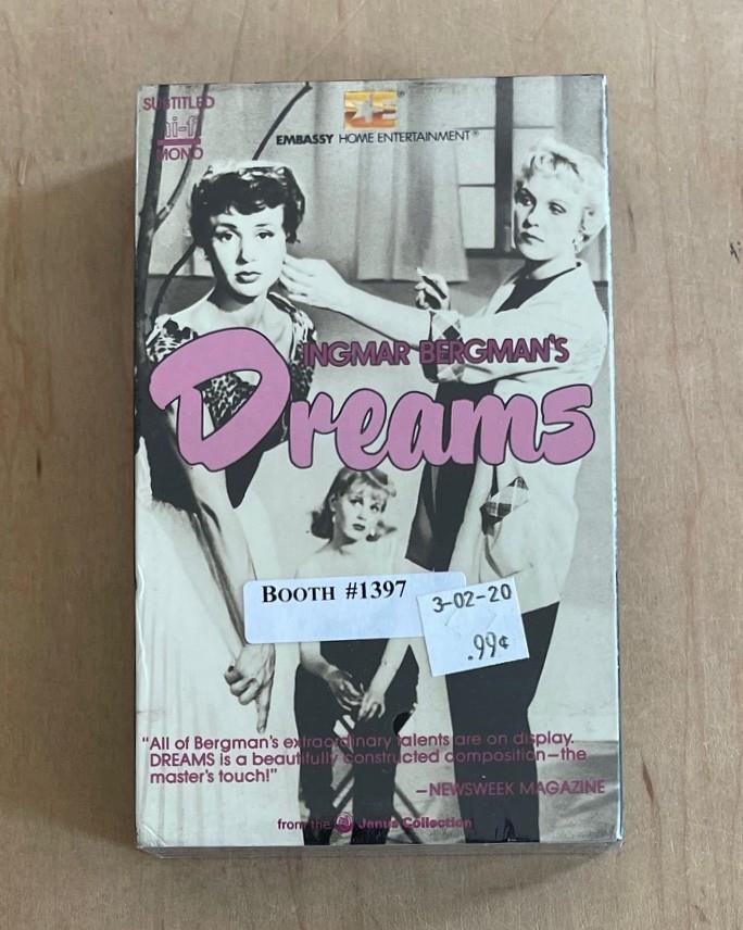 DREAMS (1955) Ingmar Bergman Drama Romance Foreign Film Sealed Betamax Embassy
