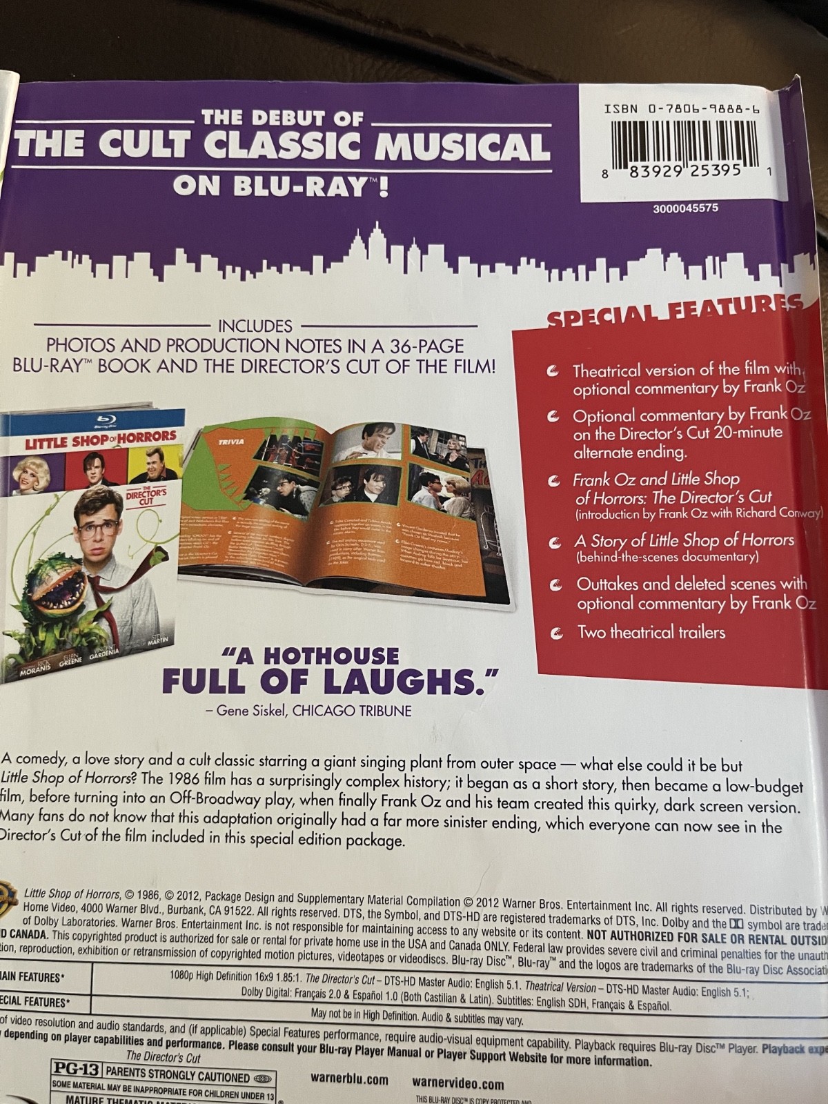 Little Shop of Horrors (Blu-ray Disc, 2012, The Directors Cut DigiBook)