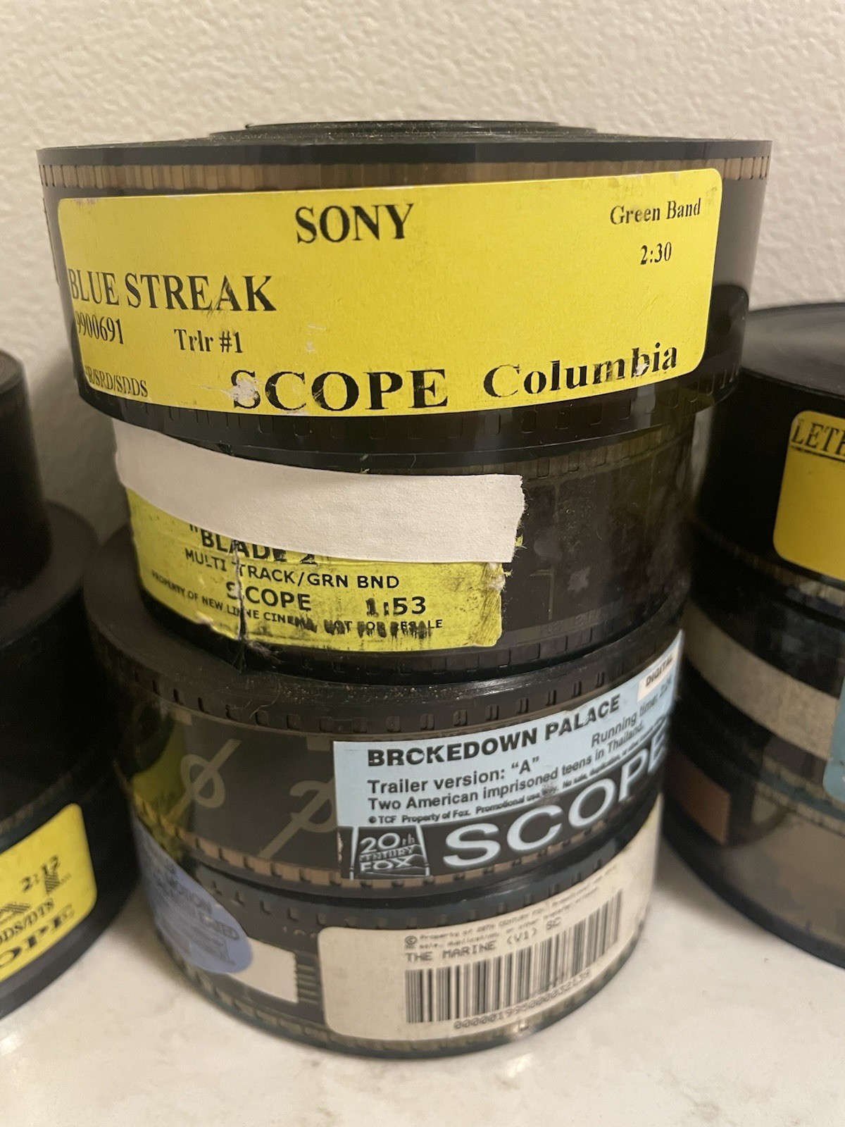 Lot Of 10 Different 35MM MOVIE THEATER TRAILERS, Scope- See Desc For Titles