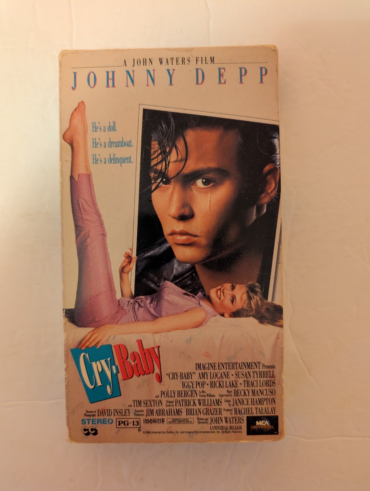 Cry Baby VHS 1990 Johnny Depp Ricki Lake Iggy Pop John Waters Film Cult Classic