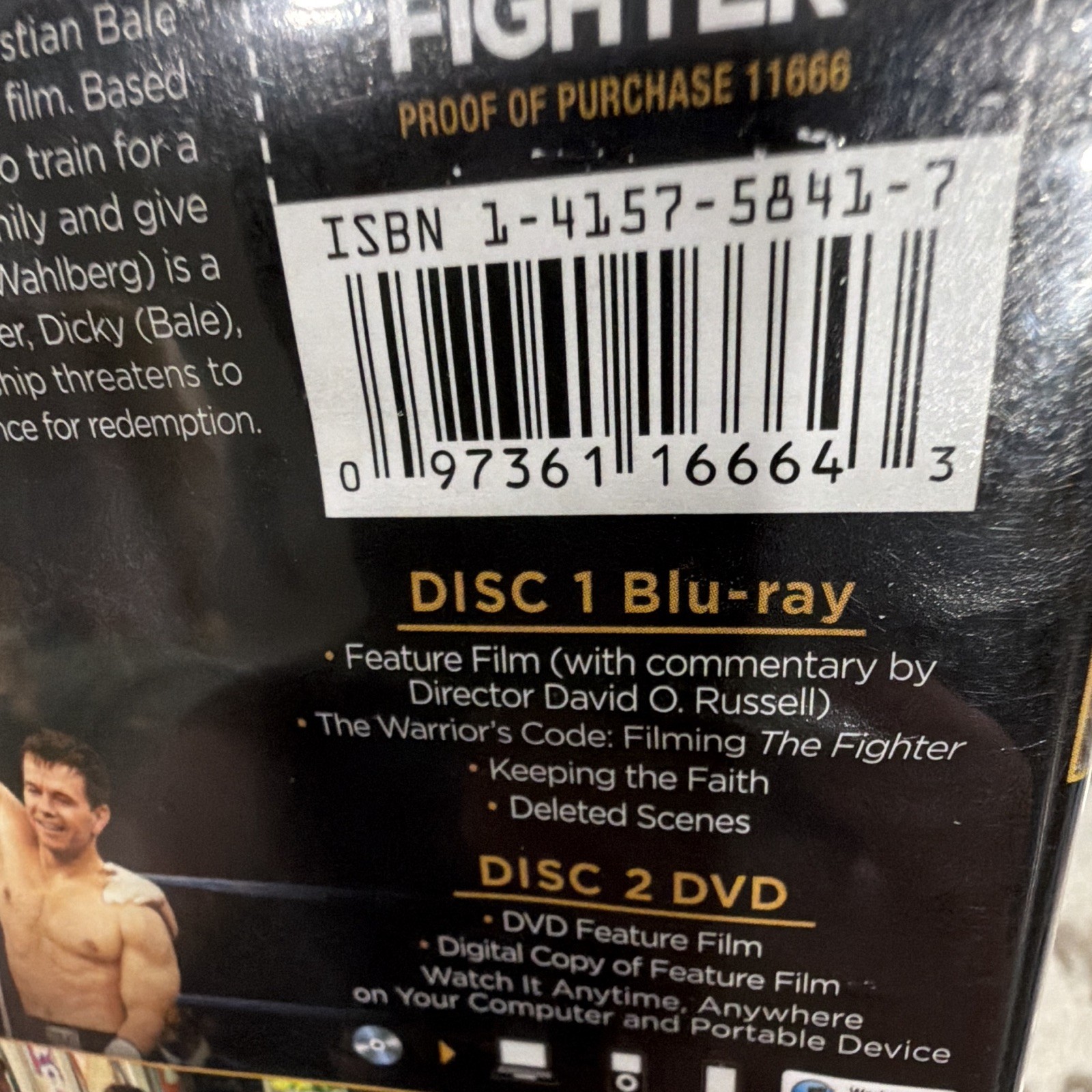 The Fighter Blu-ray + DVD R Mark Wahlberg Christian Bale David O. Russell