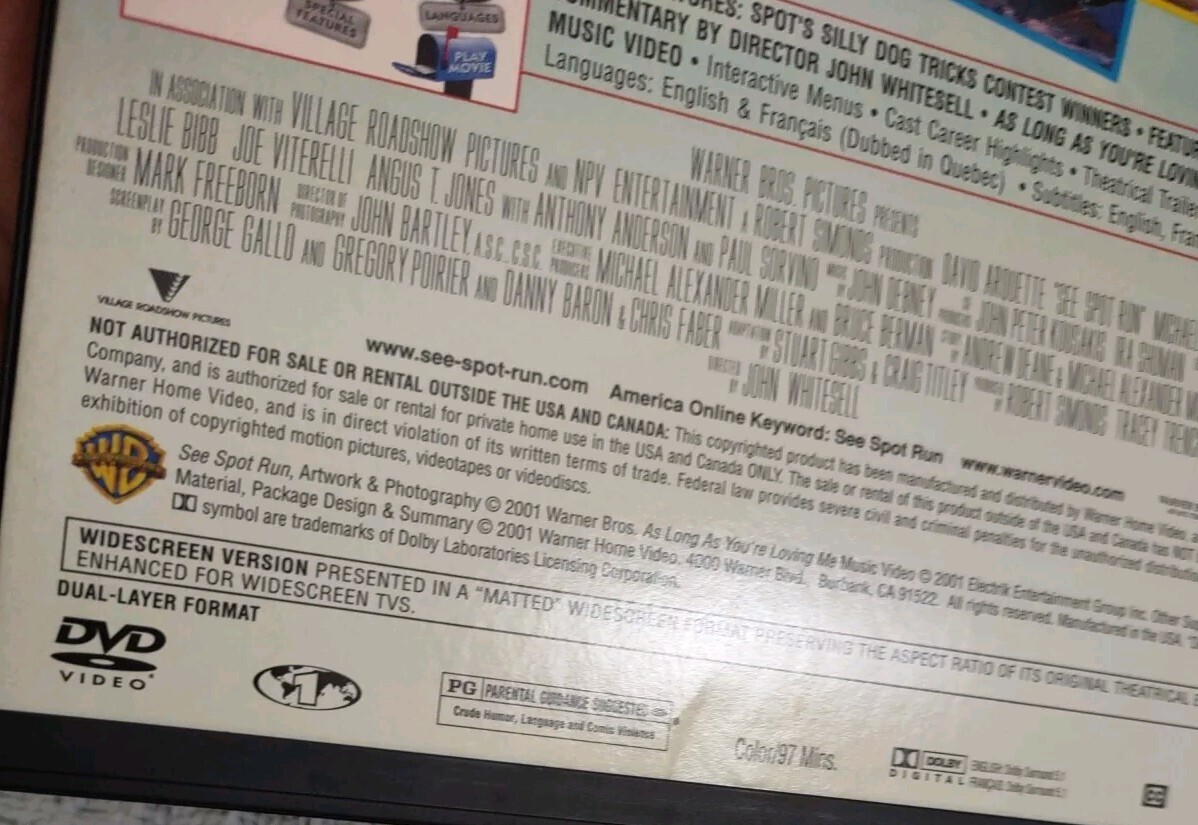 David Arquette And Michael Clarke Duncan DVD: See Spot Run. Tested