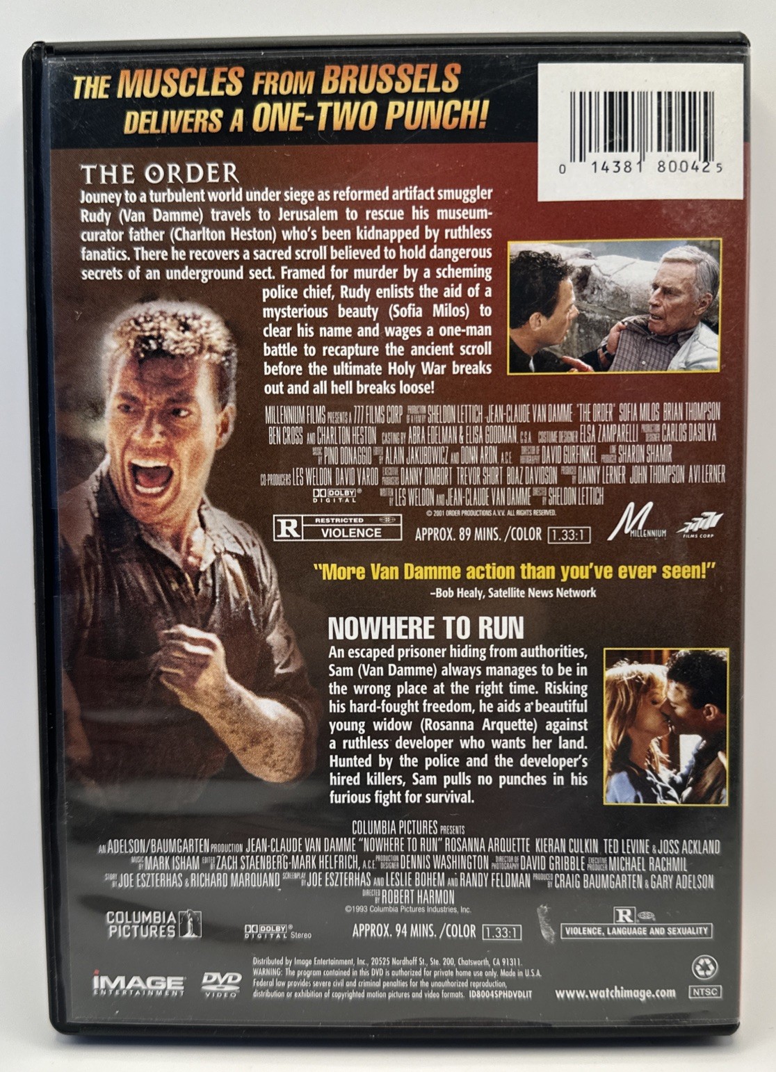 The Order / Nowhere to Run (DVD)
