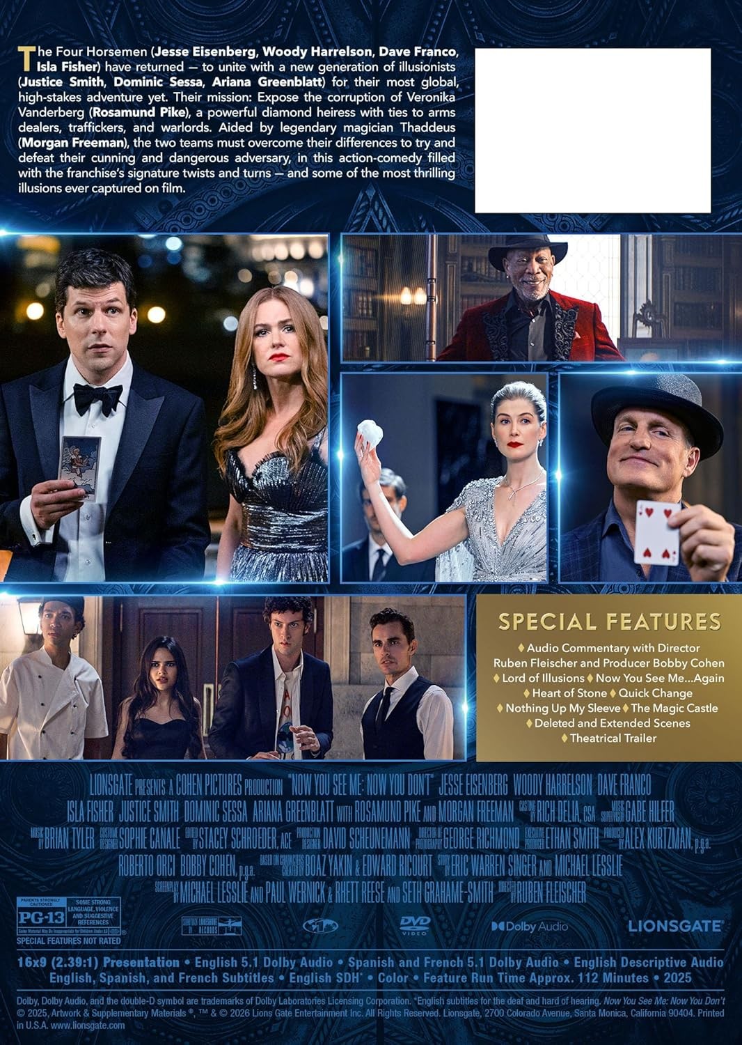 Now You See Me: Now You Don’t (DVD) Dave Franco Isla Fisher Jesse Eisenberg