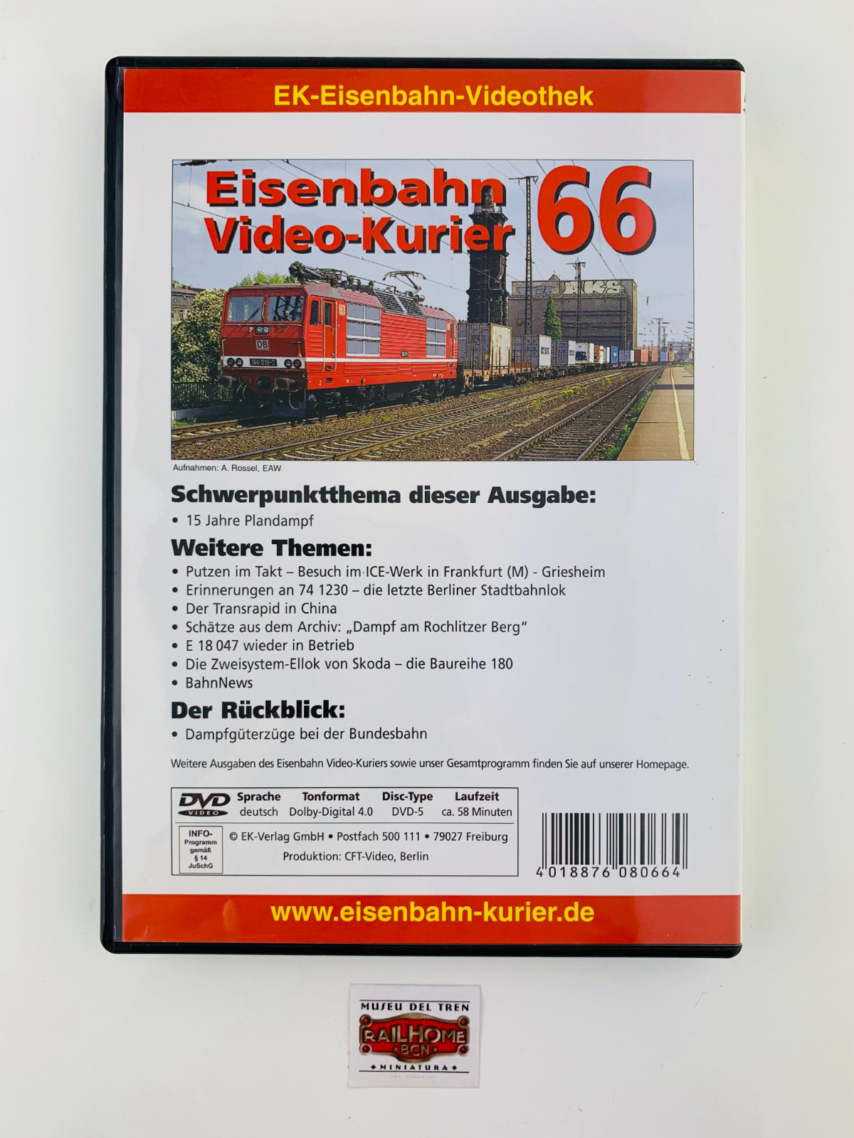EISENBAHN KURIER DVD 8066/66 – 15 Jahre Plandampf – 58 min – NEW!