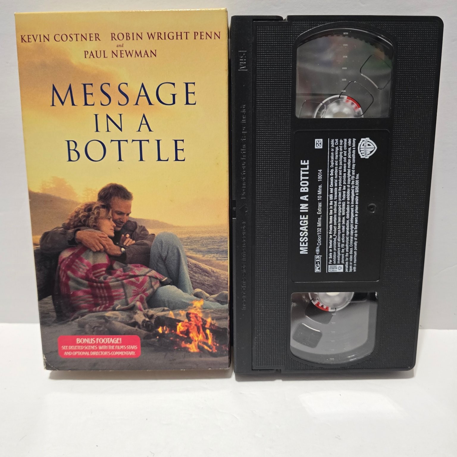 Message in a Bottle VHS 1999 Romance Drama Bonus Footage Warner Bros.