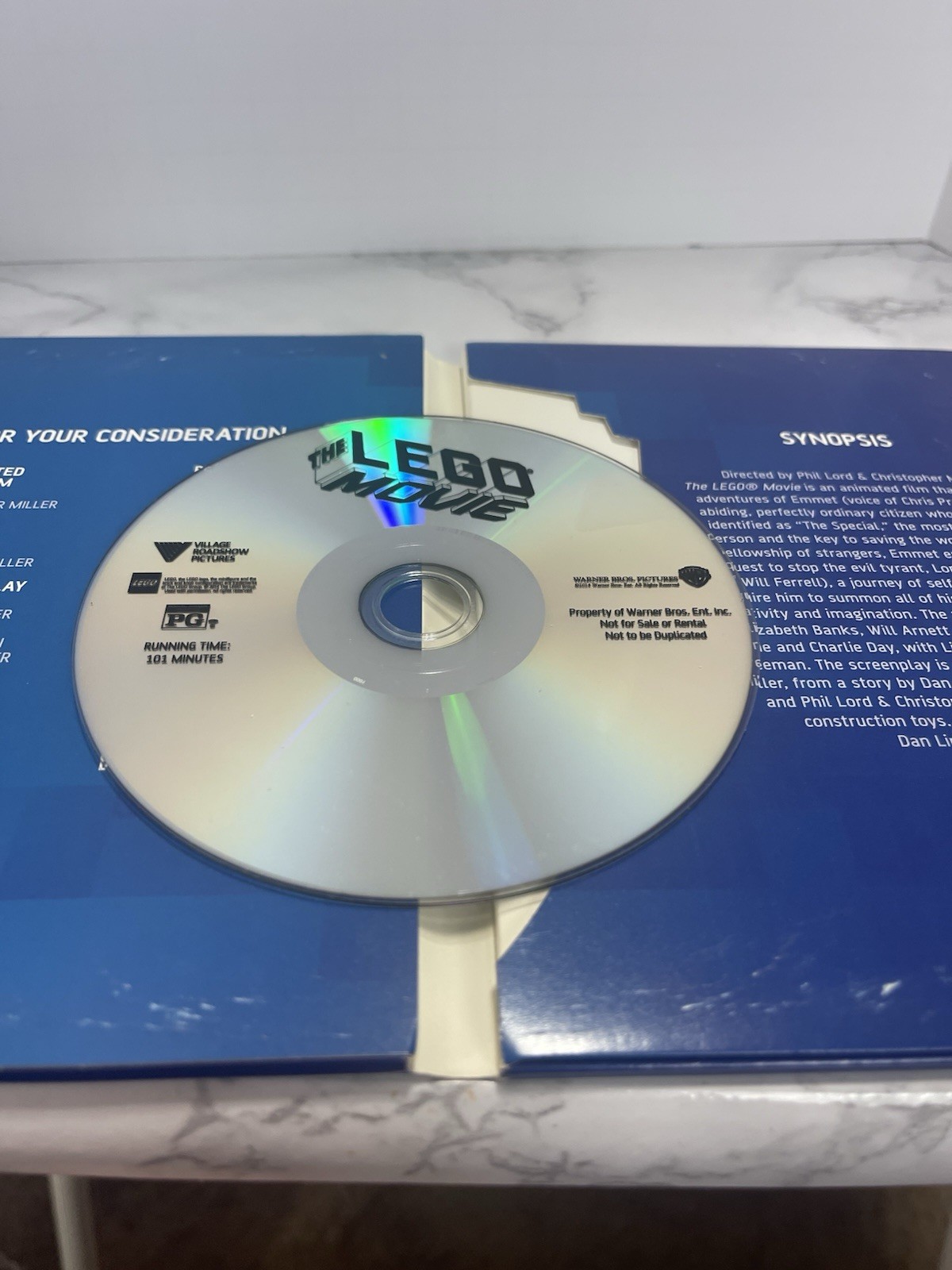 The Lego Movie 2014 FYC Screener SAG For Your Consideration DVD Free USA Ship