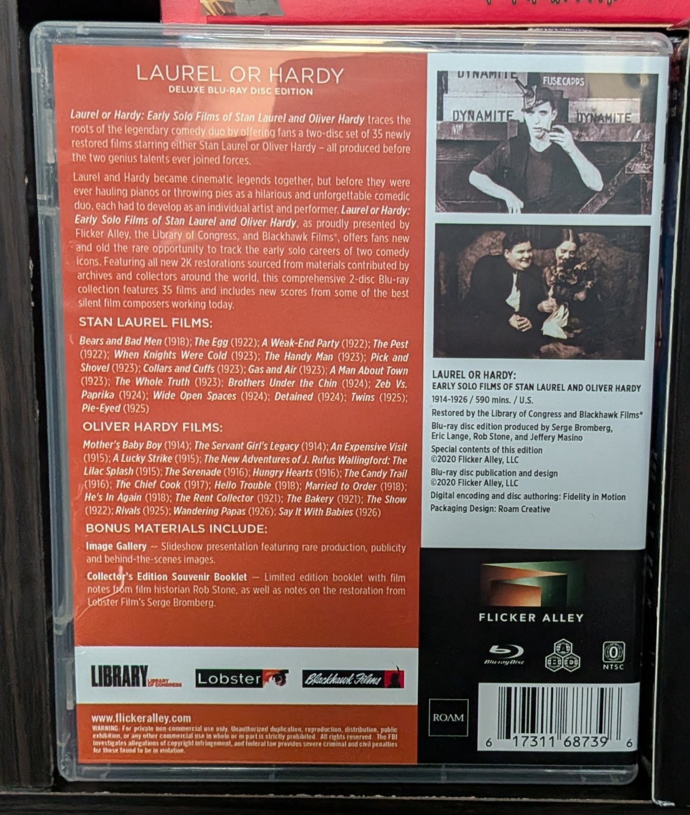 Flicker Alley Laurel or Hardy Early Solo Films Blu-ray Stan Laurel Oliver Hardy