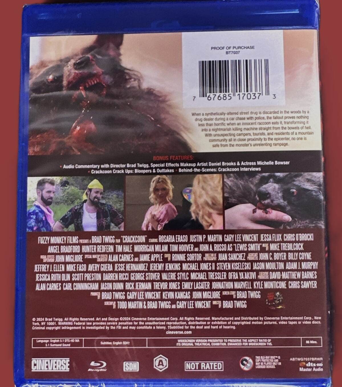 NEW SCREAMBOX ORIGINAL CRACKCOON COLLECTOR’S EDITION HORROR MOVIE BLU RAY 2024