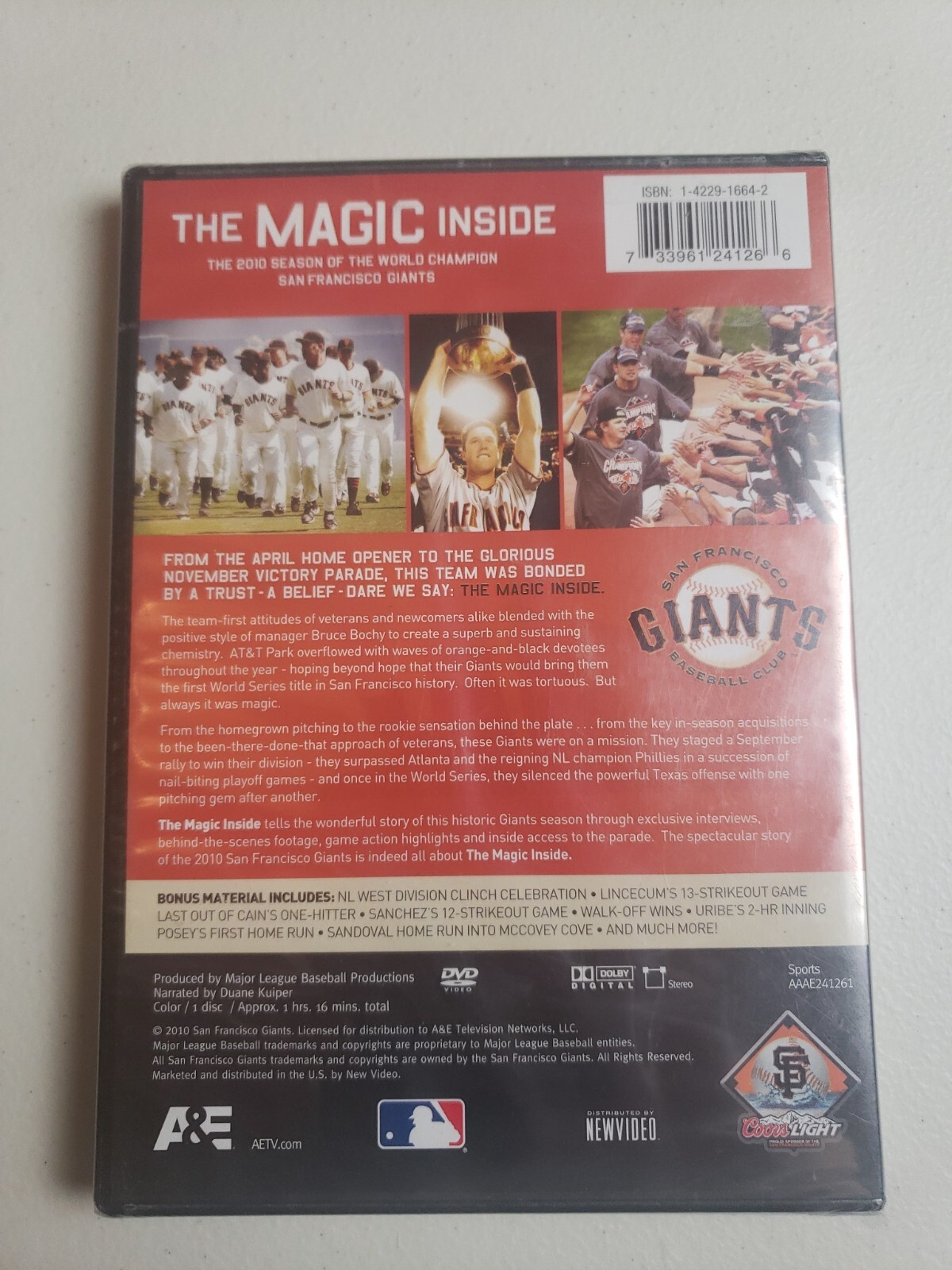 The Magic Inside: The 2010 Season of the World Champion San Francisco Giants DVD