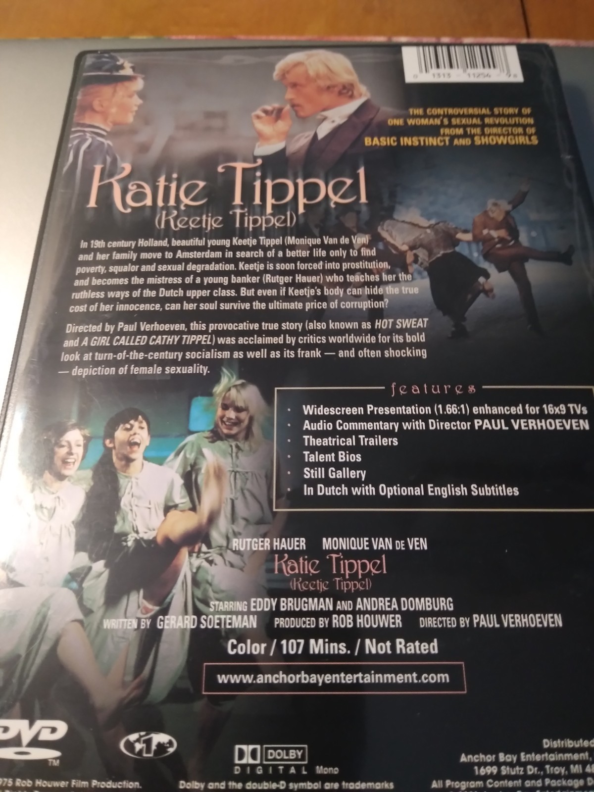 Katie Tippel (1975 ) Anchor Bay Entertainment – DVD – Rutger Hauer – REGION 1