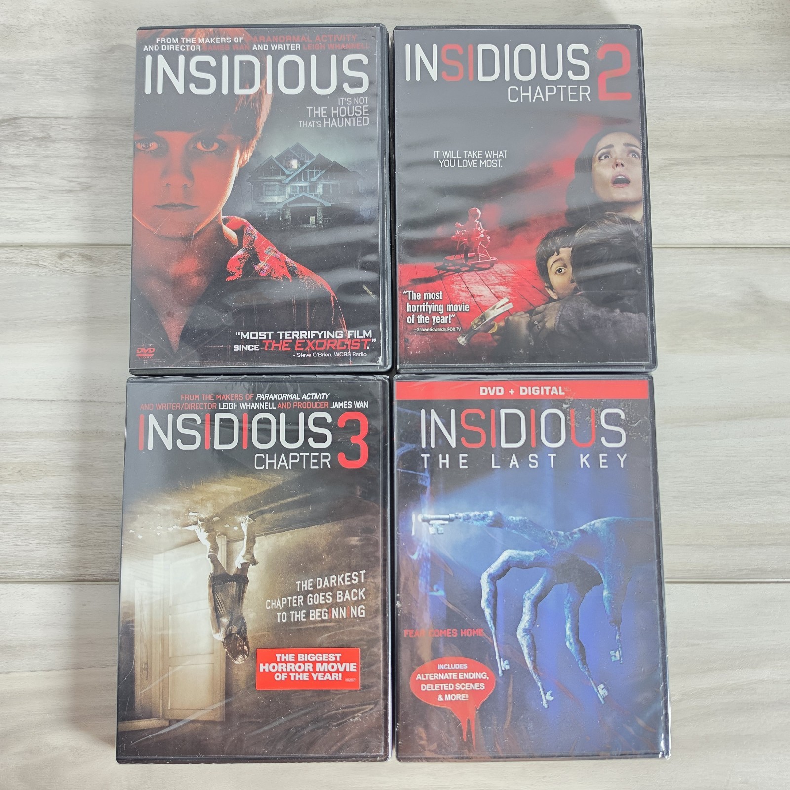 Insidious 1-4 DVD Bundle 1 2 3 4 (4‑Movie Set) Horror Franchise James Wan PAL