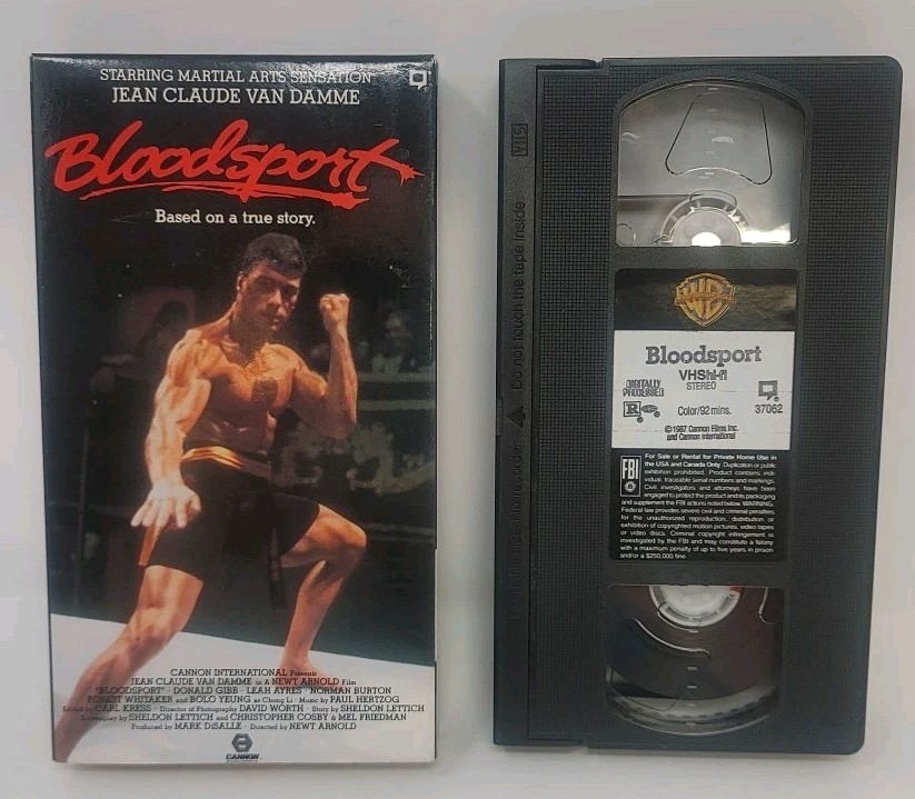Bloodsport Jean Claude Van Damme Martial Arts VHS 1988 Cannon