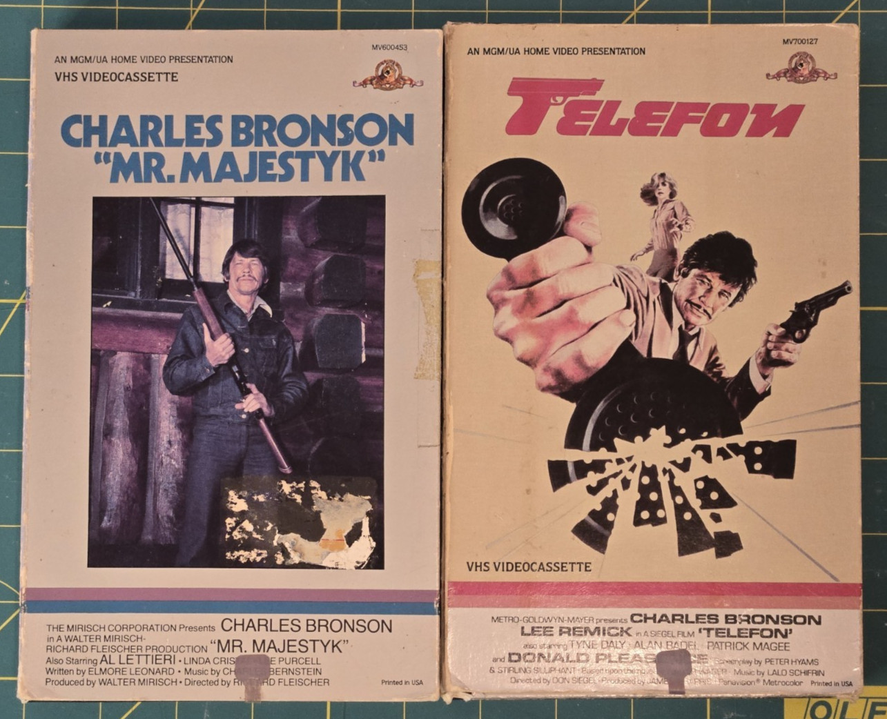 Charles Bronson 1984 Big Box VHS lot Mr Majestyk & Telefon Tested & Working