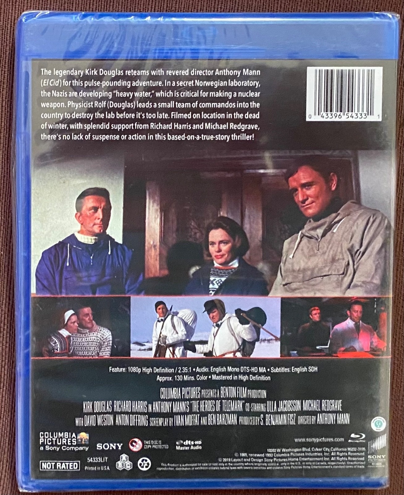 The Heroes of Telemark [New Blu-ray] Sealed Kirk Douglas Richard Harris