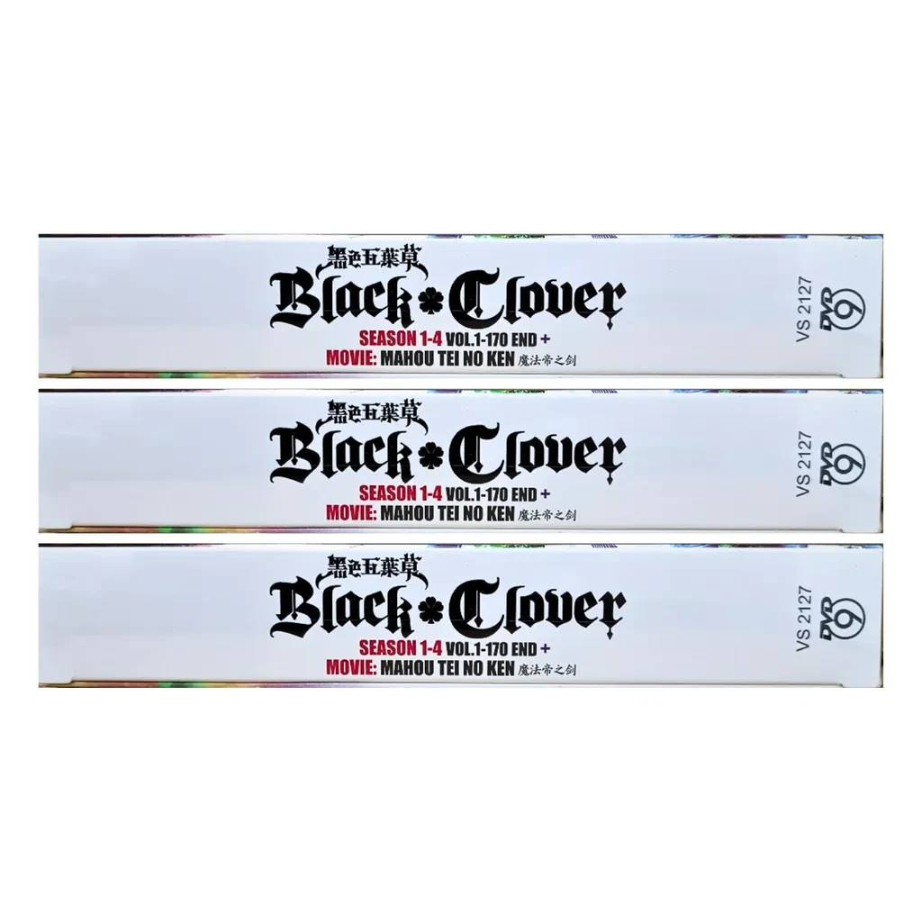 DVD Black Clover (Season 1-4 Vol 1-170 End) + Movie Mahou Tei No Ken All Region