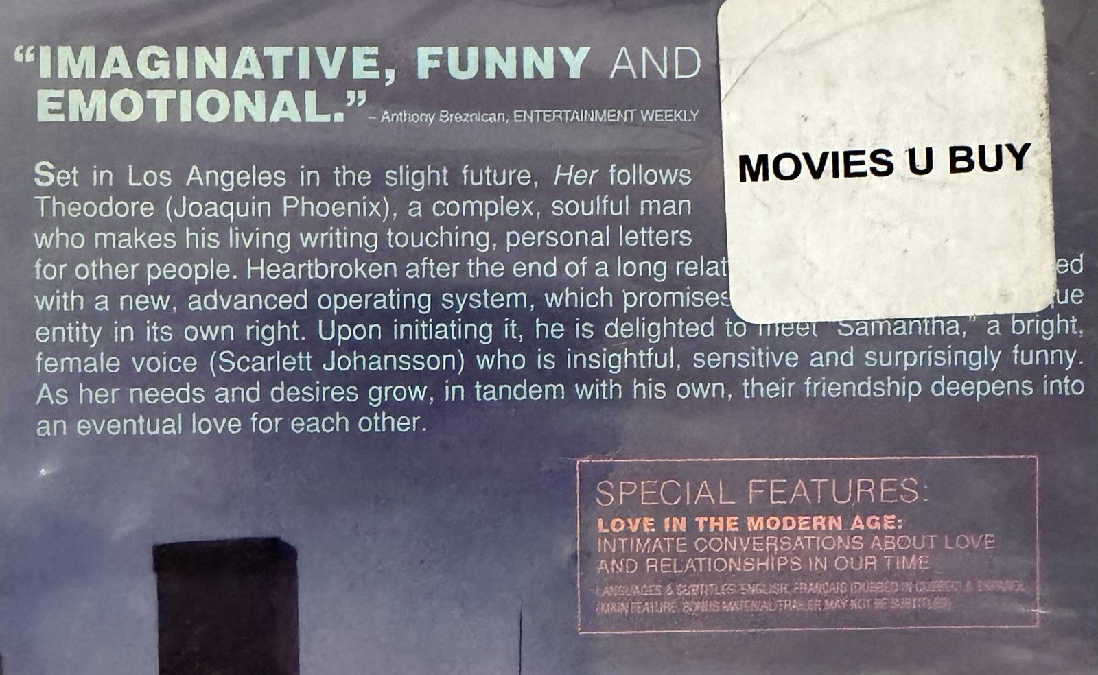 Her Drama Comedy Romance DVD Movie Film | Joaquin Phoenix Scarlett Johansson