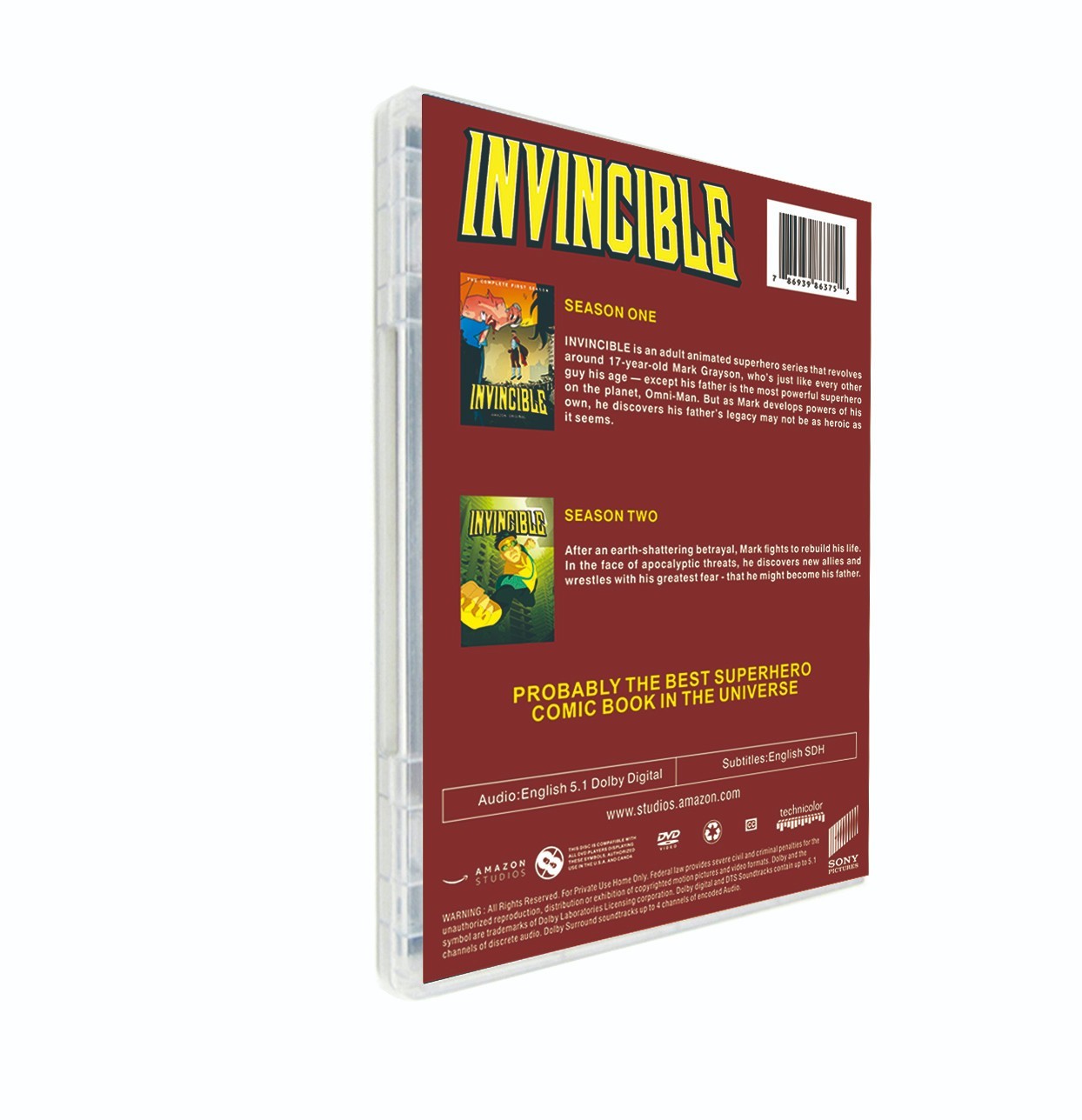 Invincible TV Series Seasons 1-2 (DVD, 4-Disc Box Set)