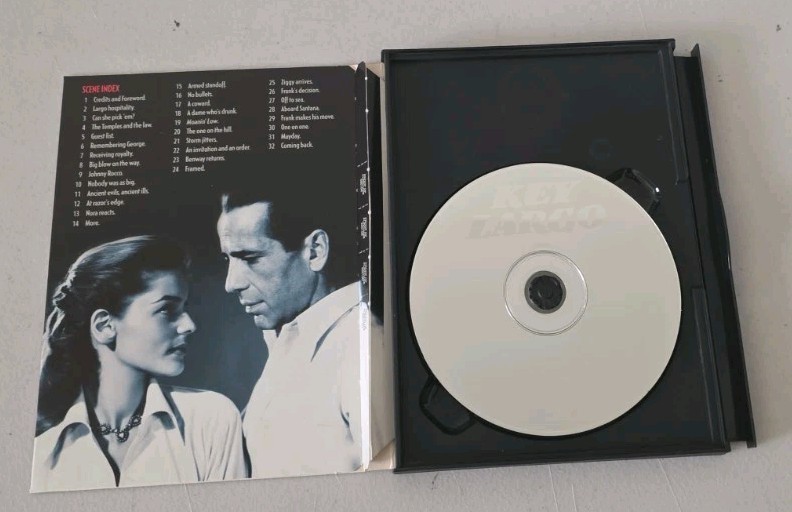 DVD KEY LARGO HUMPHREY BOGART LAUREN BACALL CLASSIC FILM -Excel Cond-