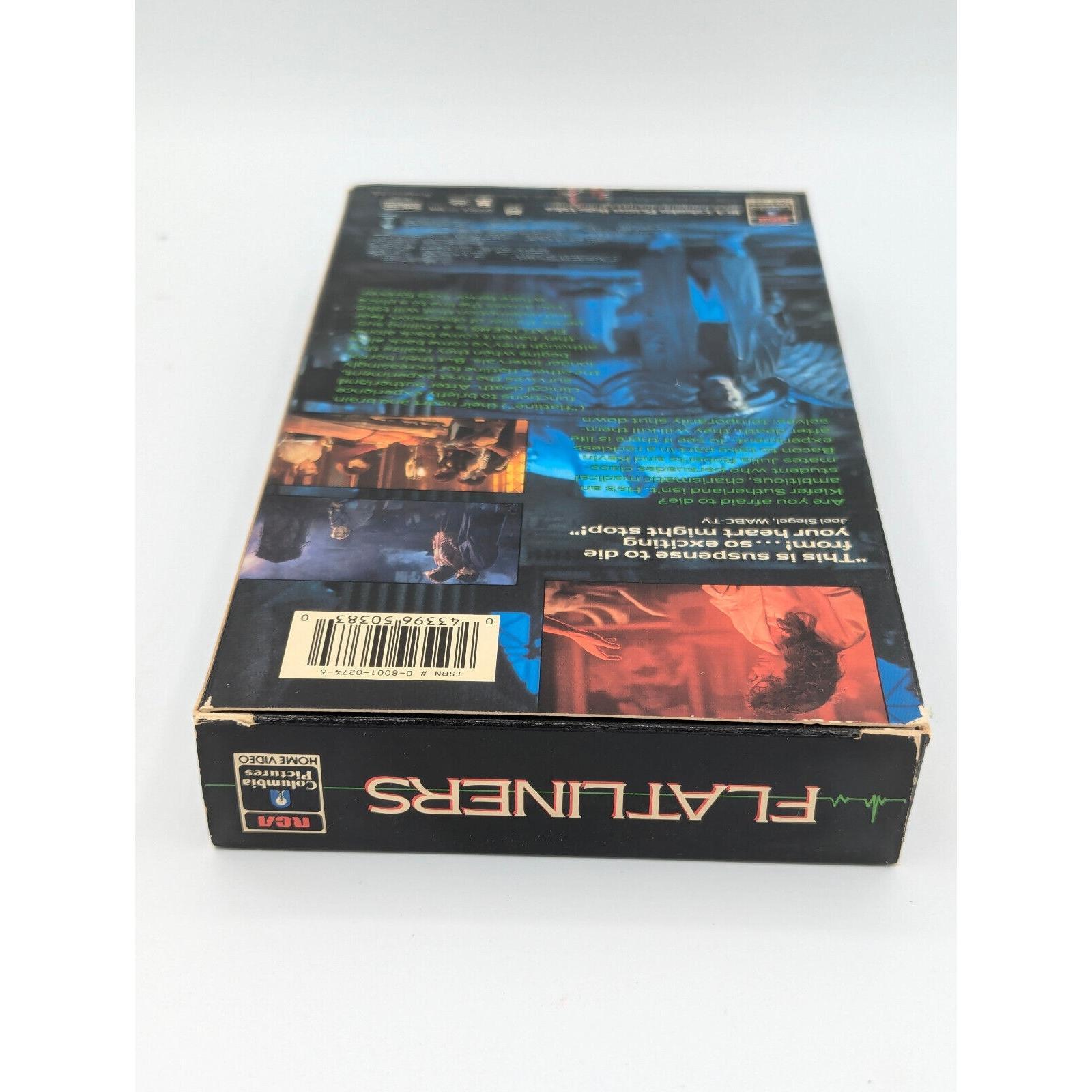 Flatliners (1990) VHS – Kevin Bacon Kiefer Sutherland Oliver Platt – WORKS!