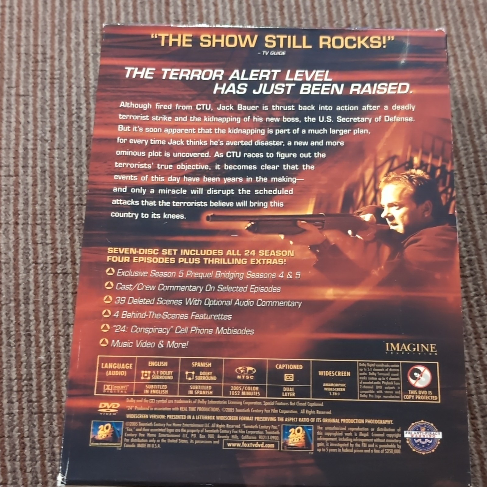 20th Century Fox 24 Season Four DVD 7-Disc Box Set Widescreen CC 2005