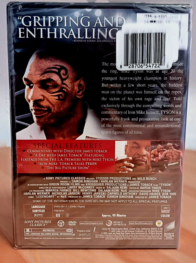 Mike Tyson A Film James Toback Film 2009 DVD Documentary Factory Sealed Boxing