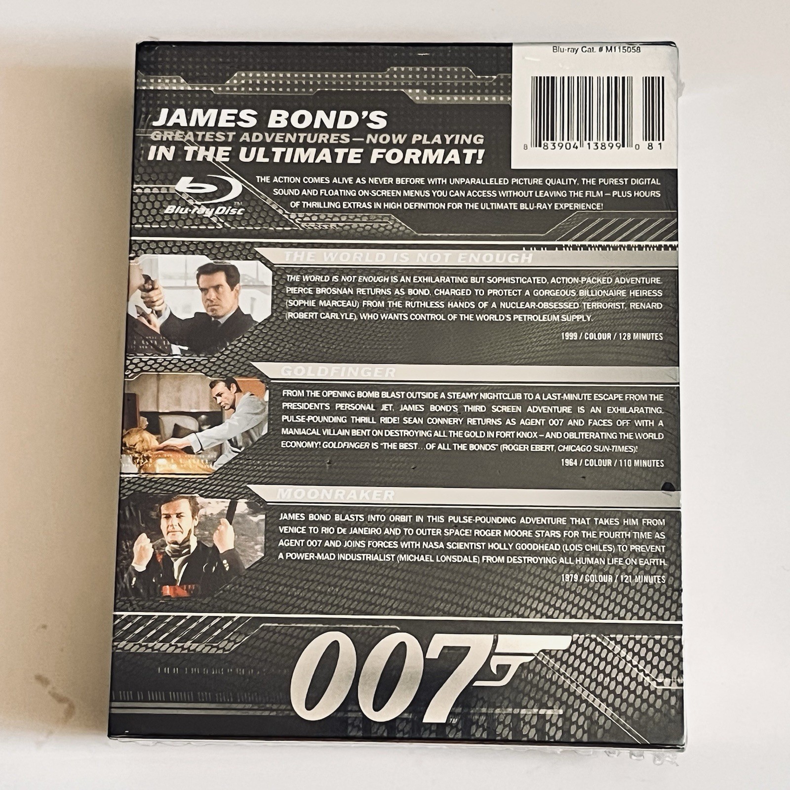 James Bond Vol 2 & 3 Blu-ray Collections Thunderball, Goldfinger, Moonraker New
