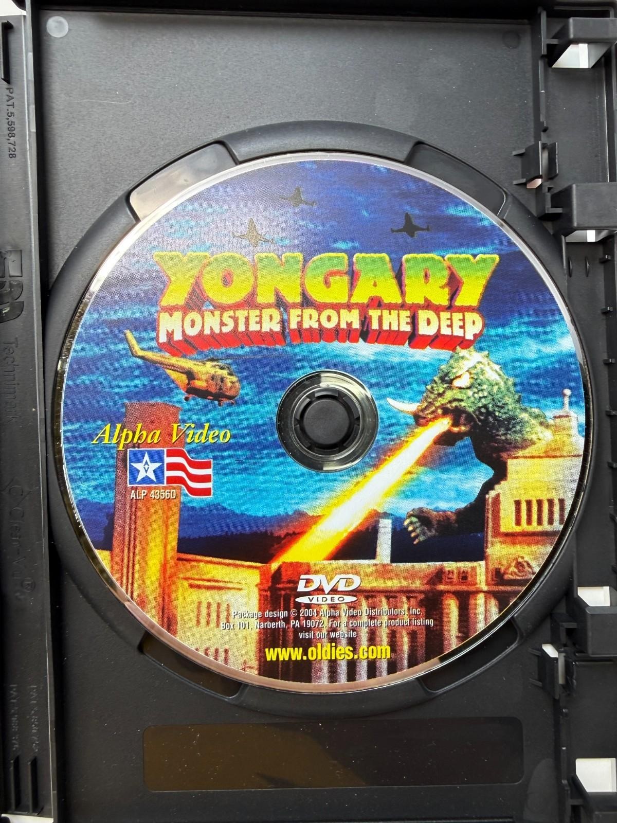 Yongary Monster From the Deep DVD 1967 Alpha Video Classic Sci-Fi Kaiju Movie