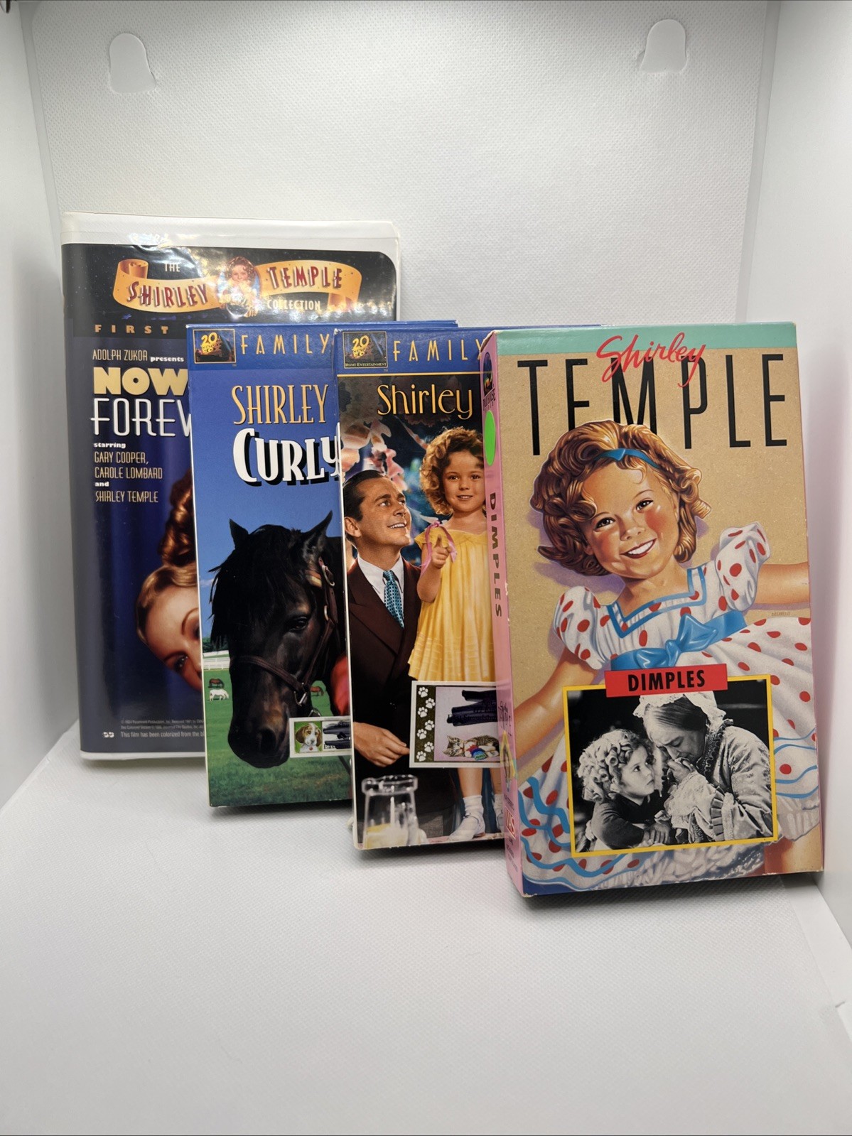 Shirley Temple VHS Tapes Lot 4 Dimples Curly Top Now And Forever Baby Take A Bo