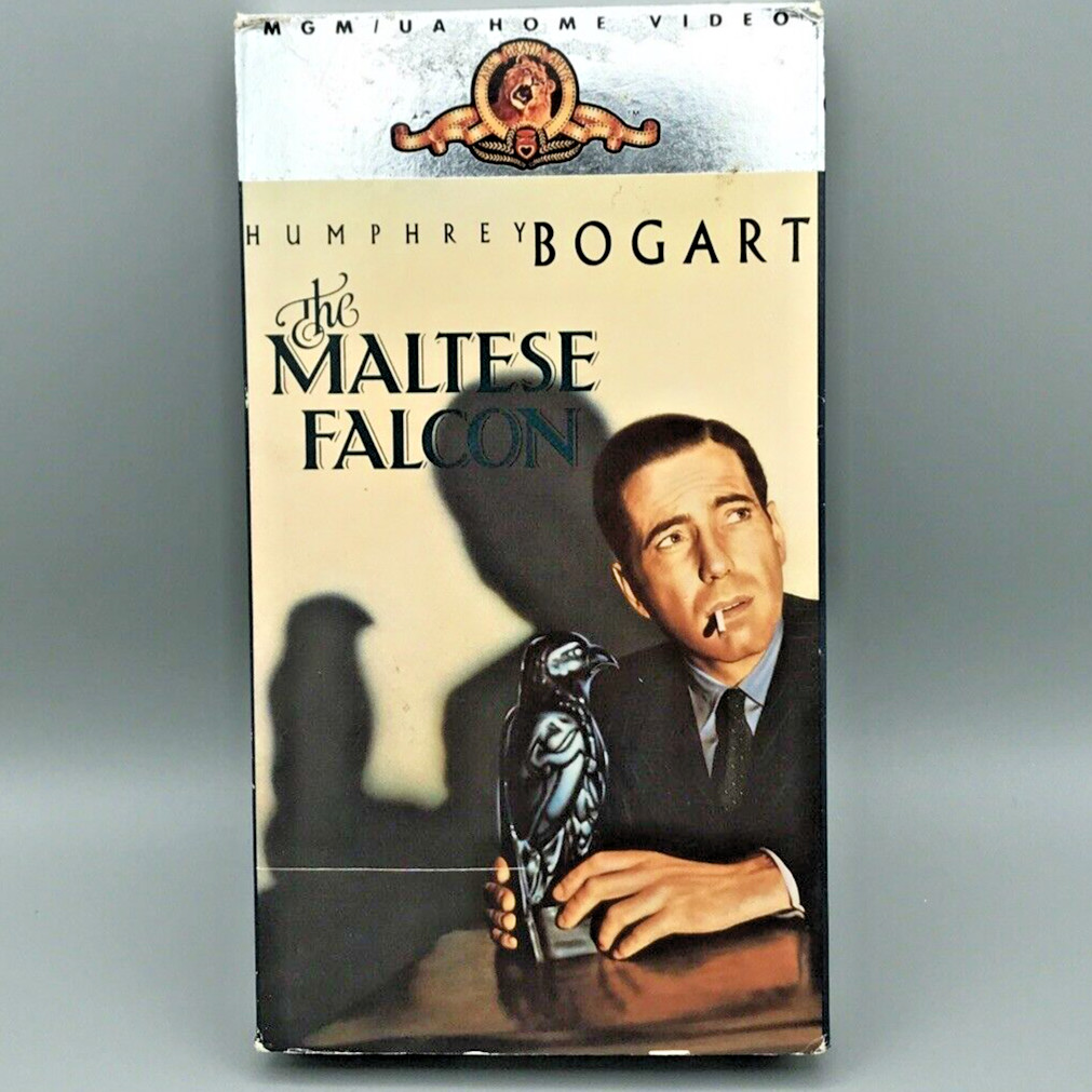 Lot of 4 Vintage Humphrey Bogart VHS Maltese Falcon, African Queen, Casablanca +