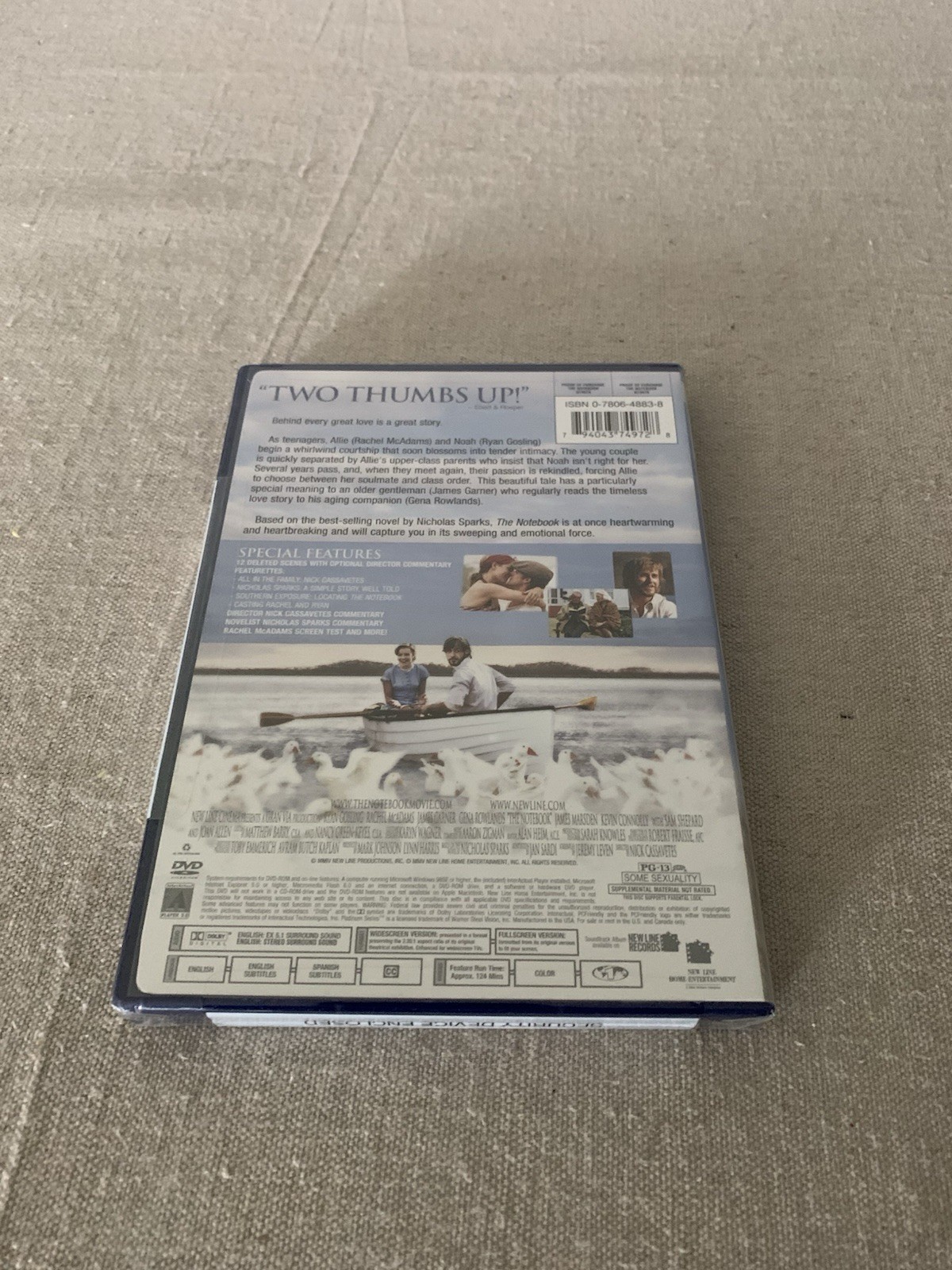 The Notebook (DVD, 2004) New Line Platinum Series Ryan Gosling- New & Sealed