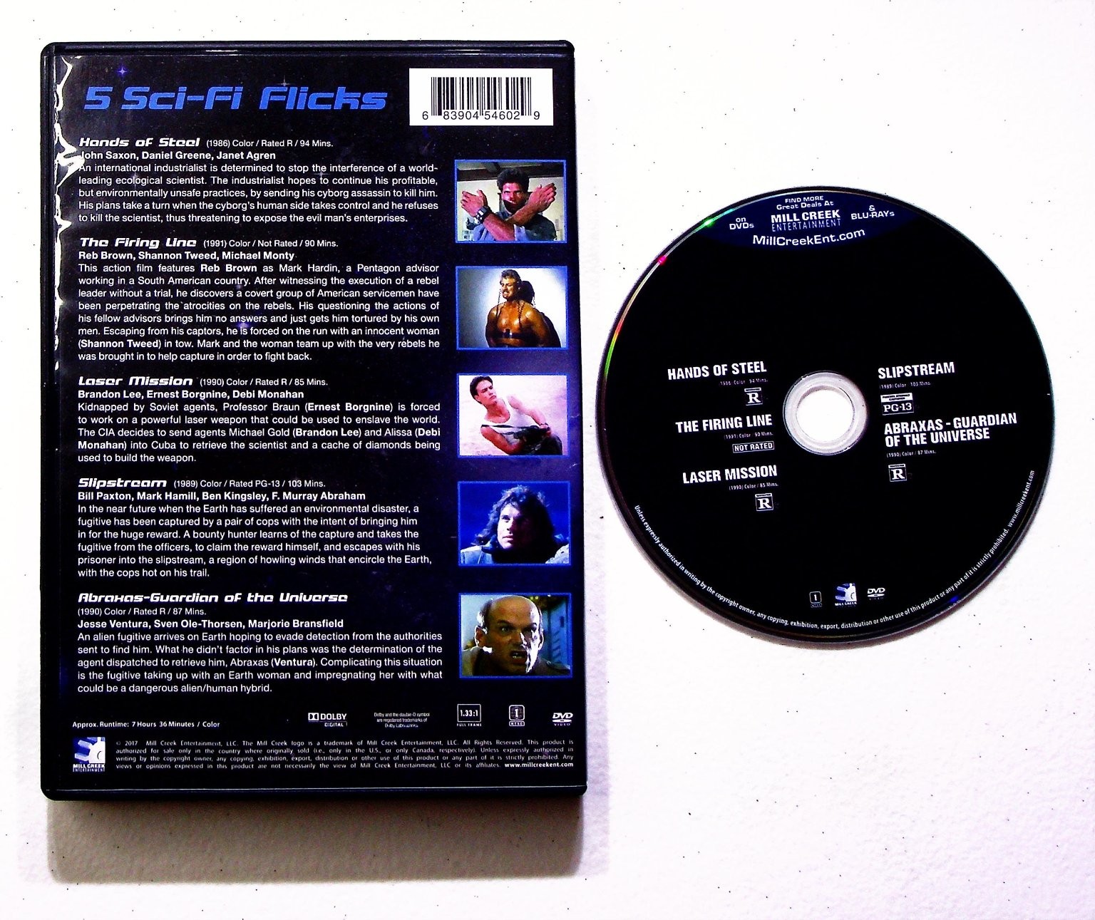 5 Sci-Fi Movies Collection DVD (1986-1990) Hands of Steel, Mark Hamill, Brandon